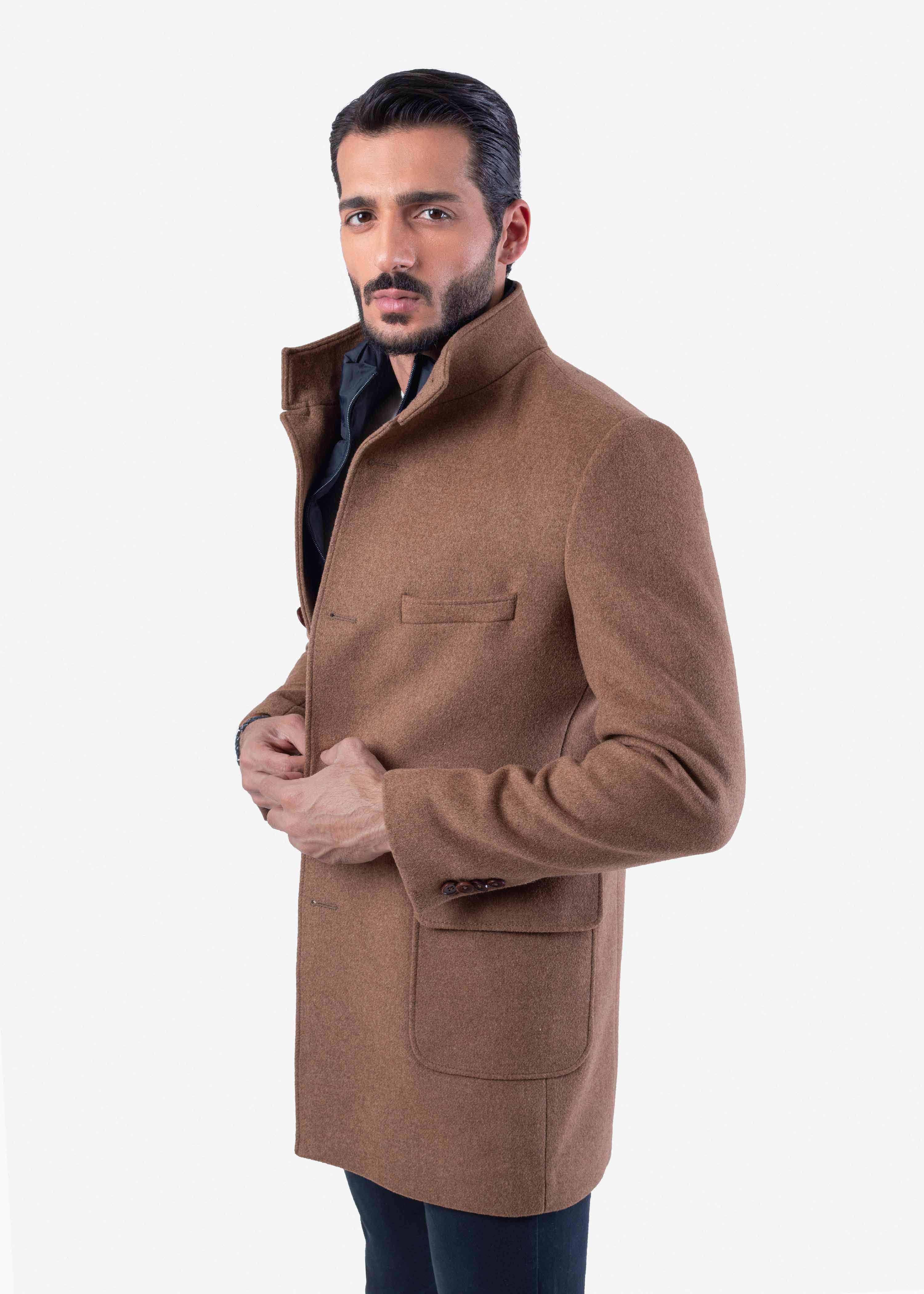 پالتو ژیله دار پشمی 2220208 کروم
