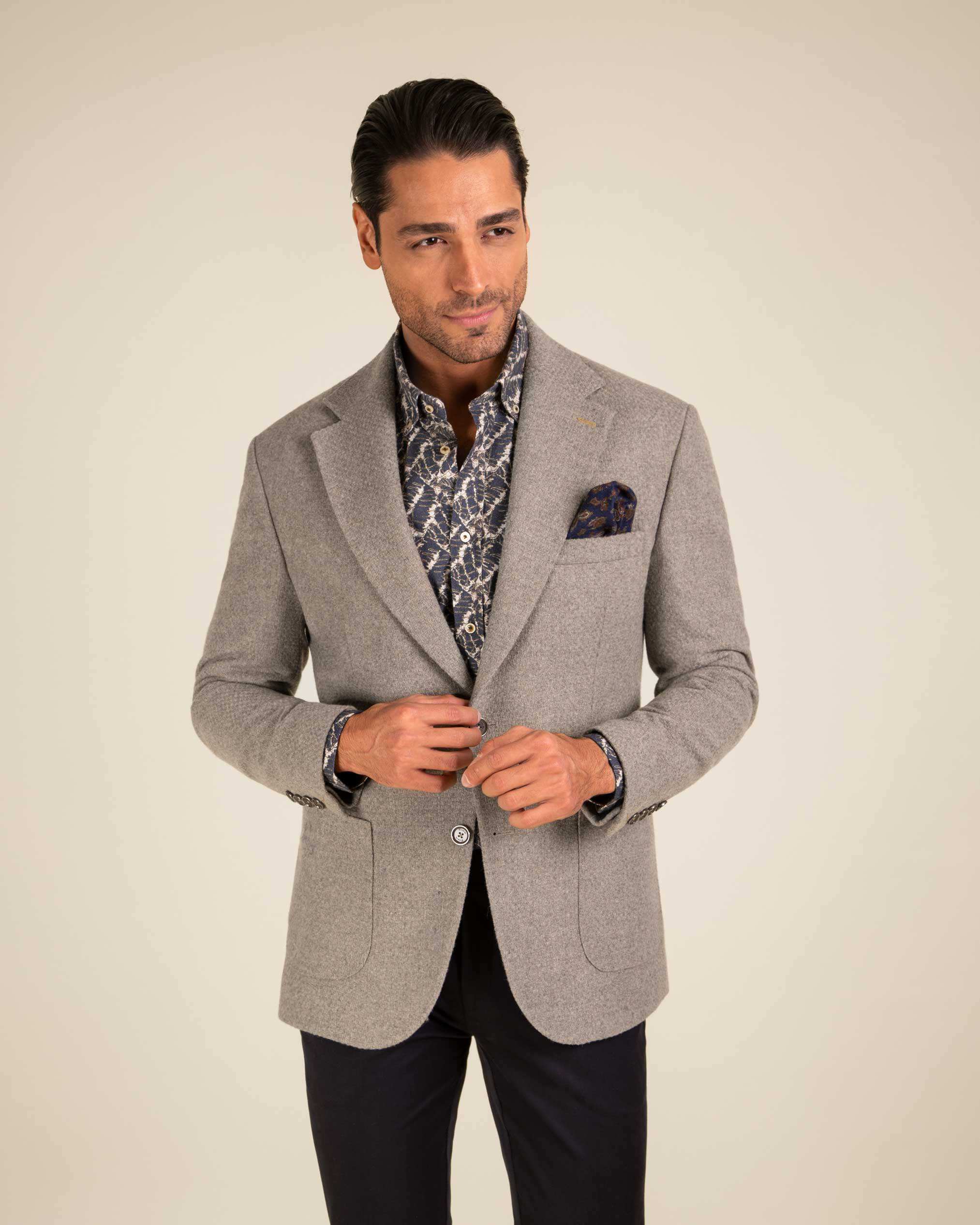 کت دو دکمه Wool کروم