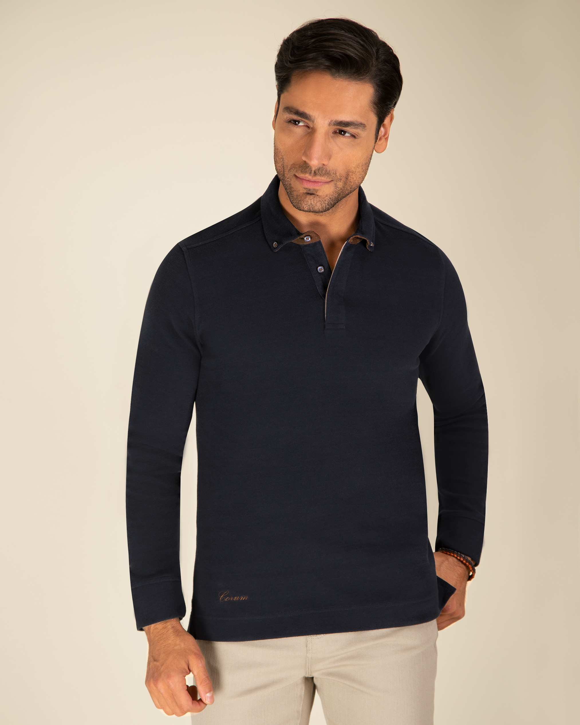 پولوشرت یقه دکمه دار 2220901 کروم