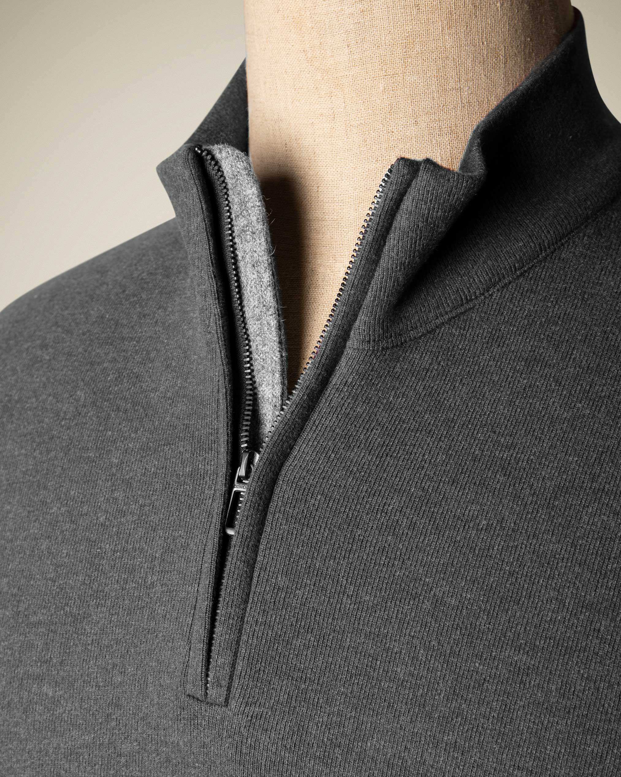 پولوشرت آستین بلند نیم زیپ 2220902 کروم