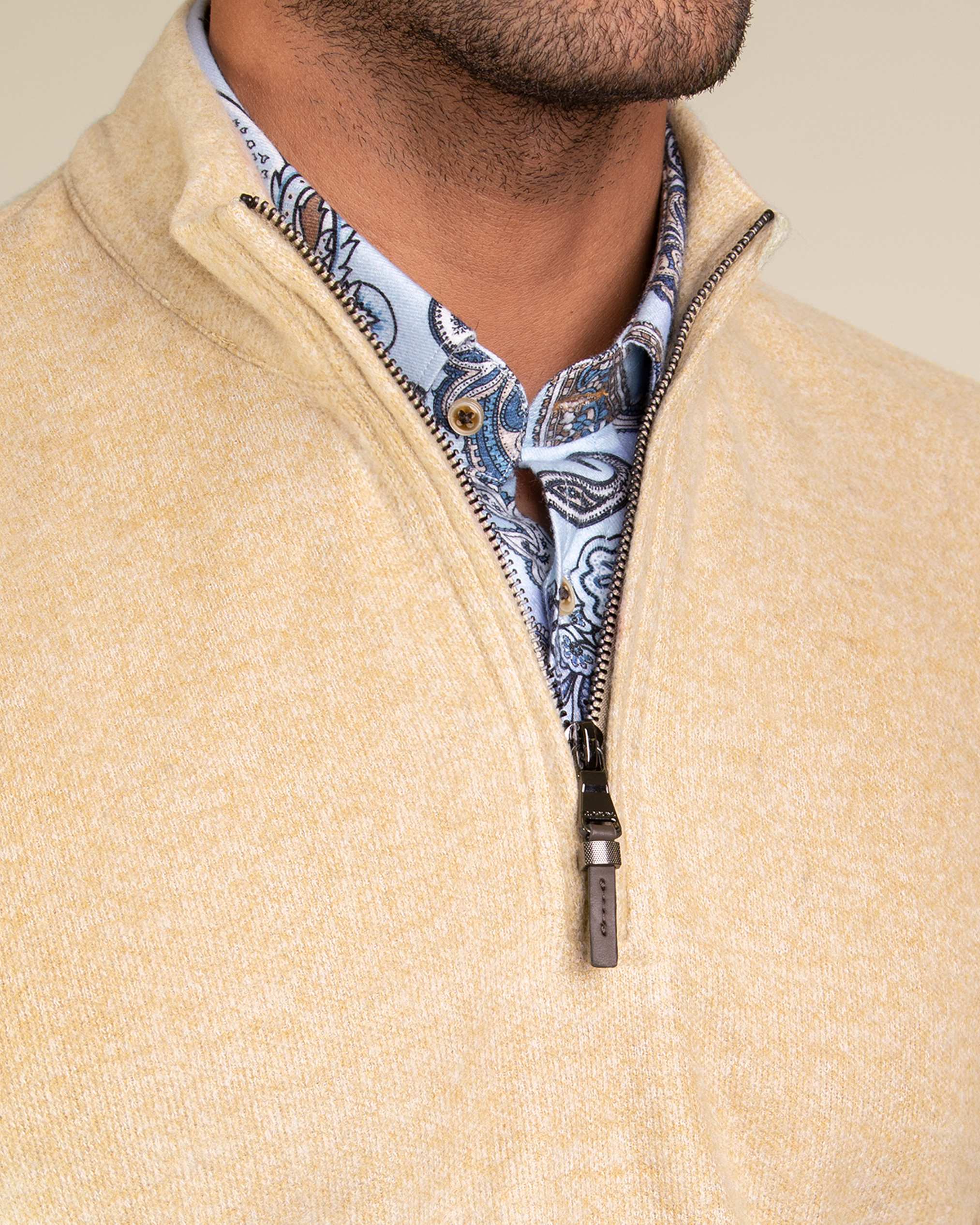 پولوشرت آستین بلند نیم زیپ 2220904 کروم