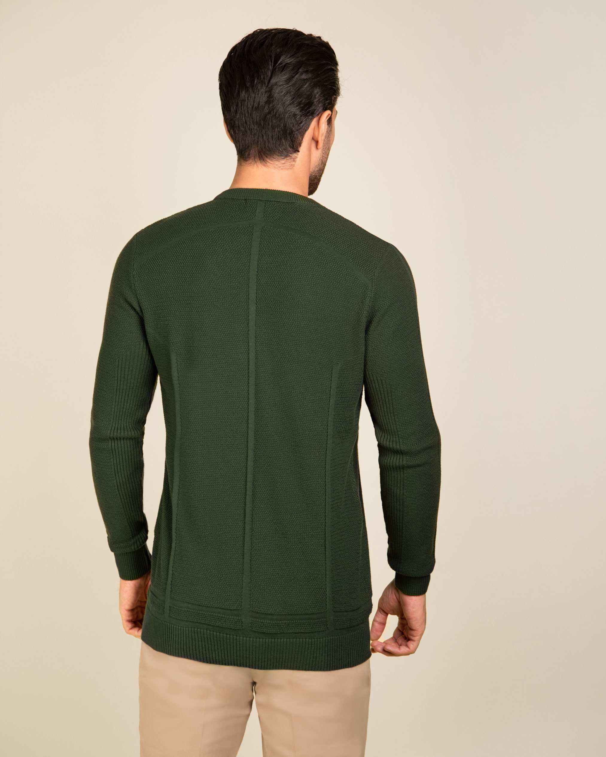 پلیور یقه گرد مردانه 2221001 کروم