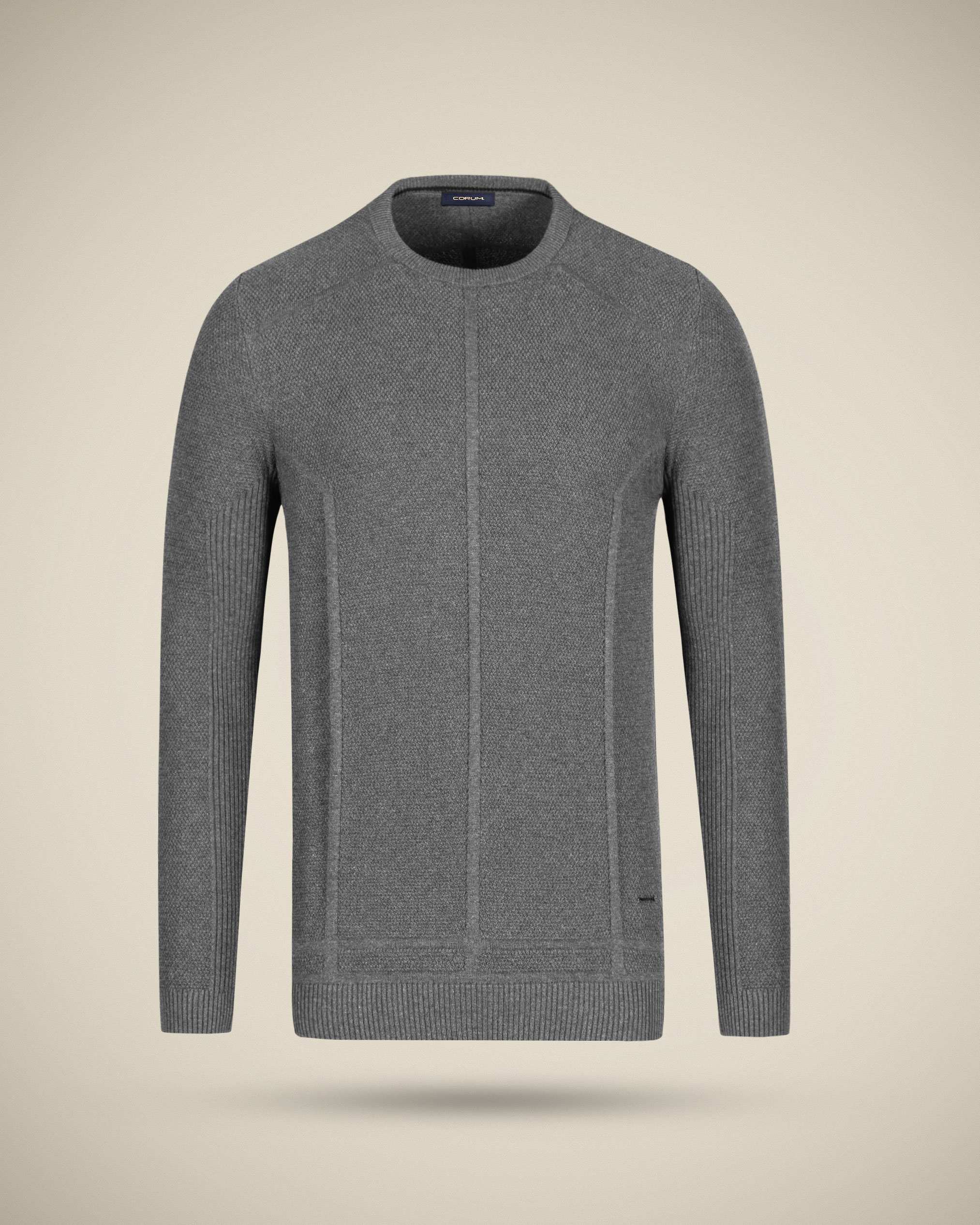 پلیور یقه گرد مردانه 2221001 کروم