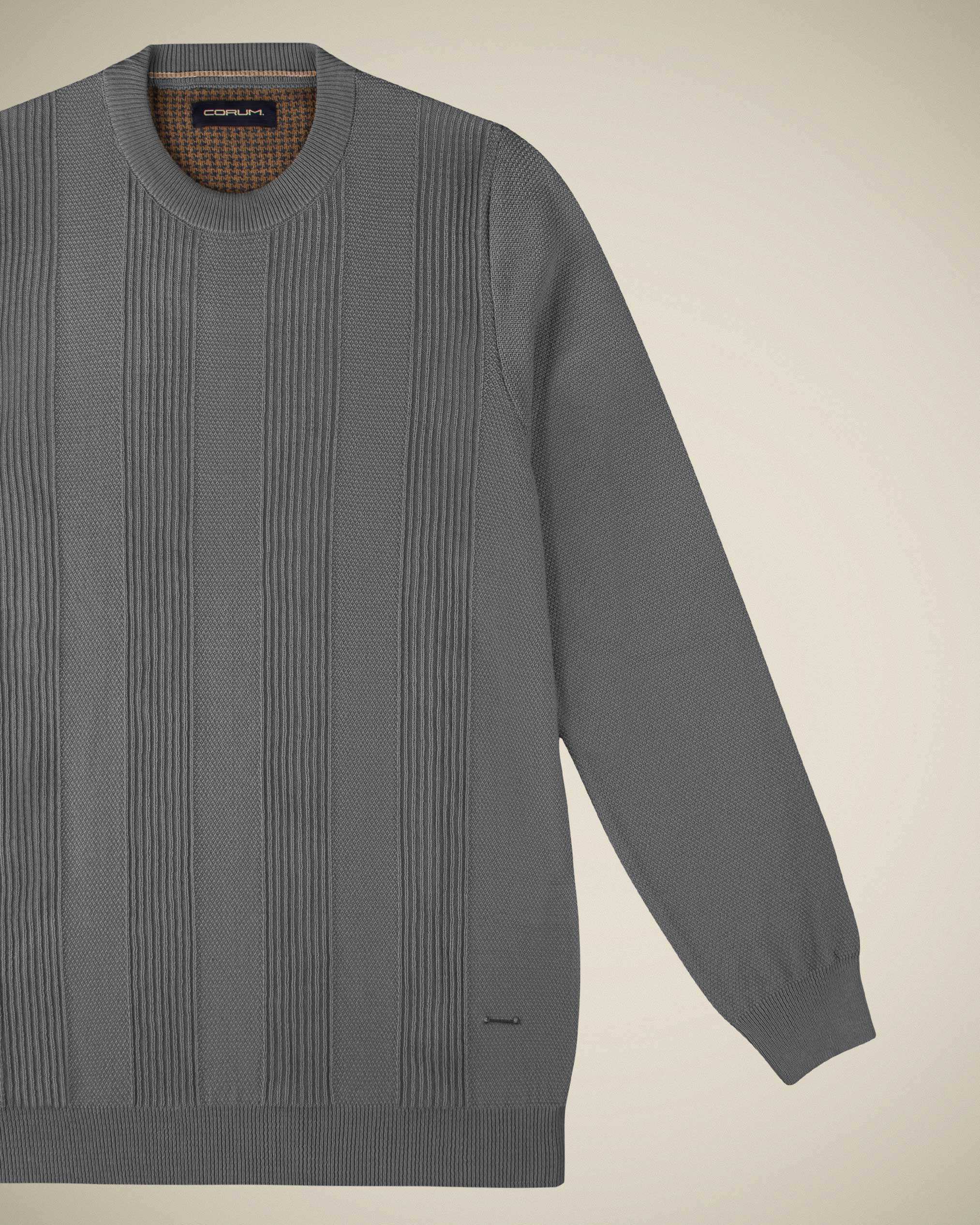 پلیور یقه گرد مردانه 2221004 کروم