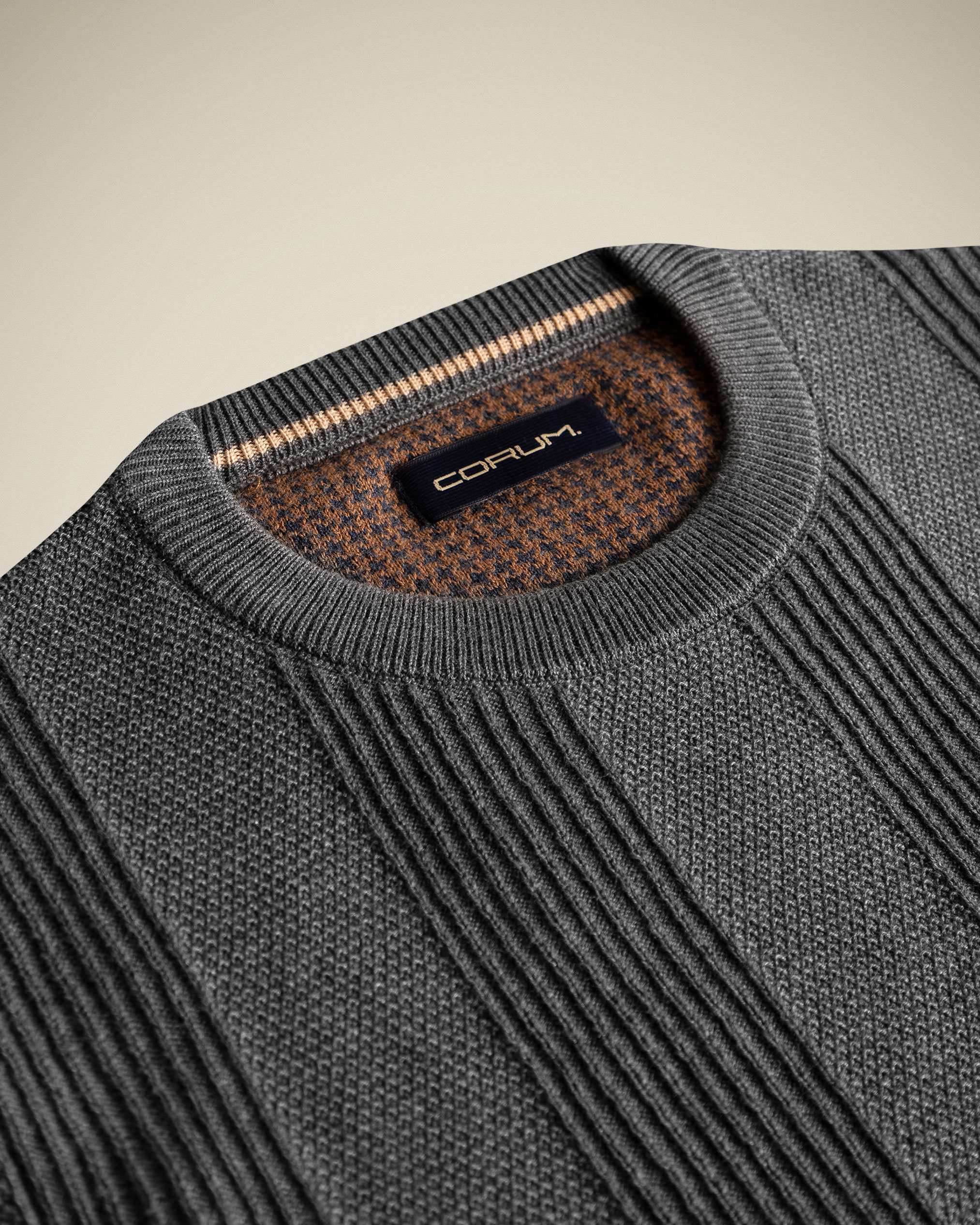 پلیور یقه گرد مردانه 2221004 کروم