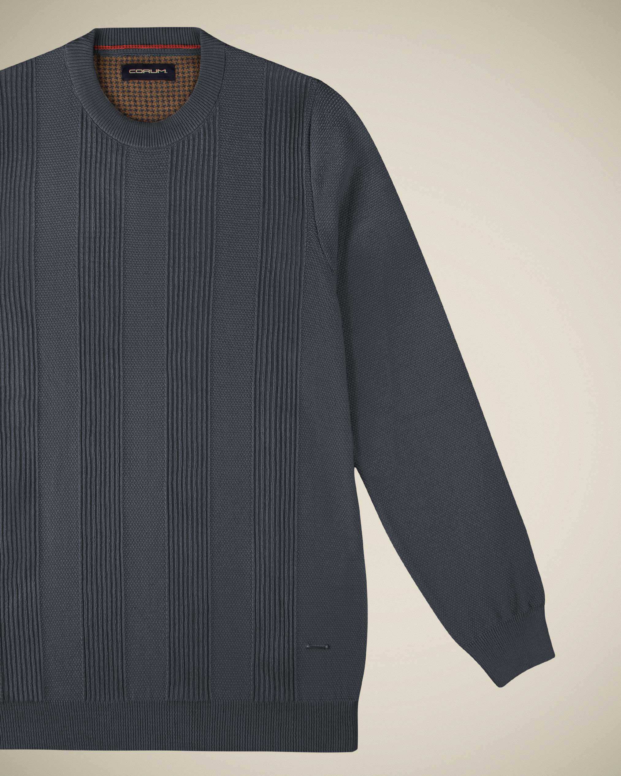 پلیور یقه گرد مردانه 2221004 کروم