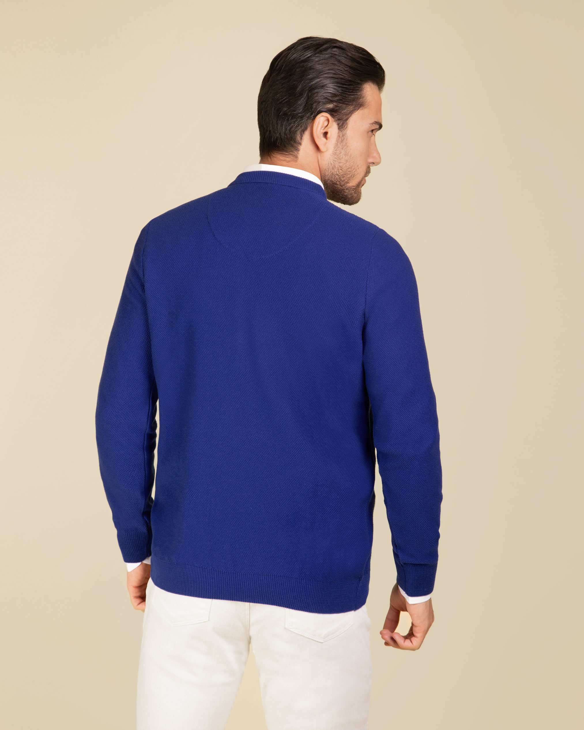 پلیور یقه گرد مردانه 2221004 کروم