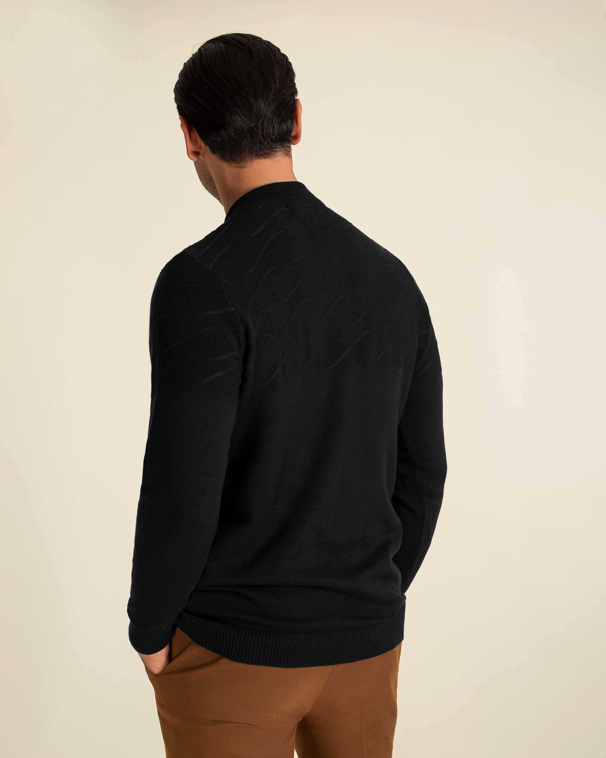 پلیور یقه 5 سانت مردانه 2221006 کروم