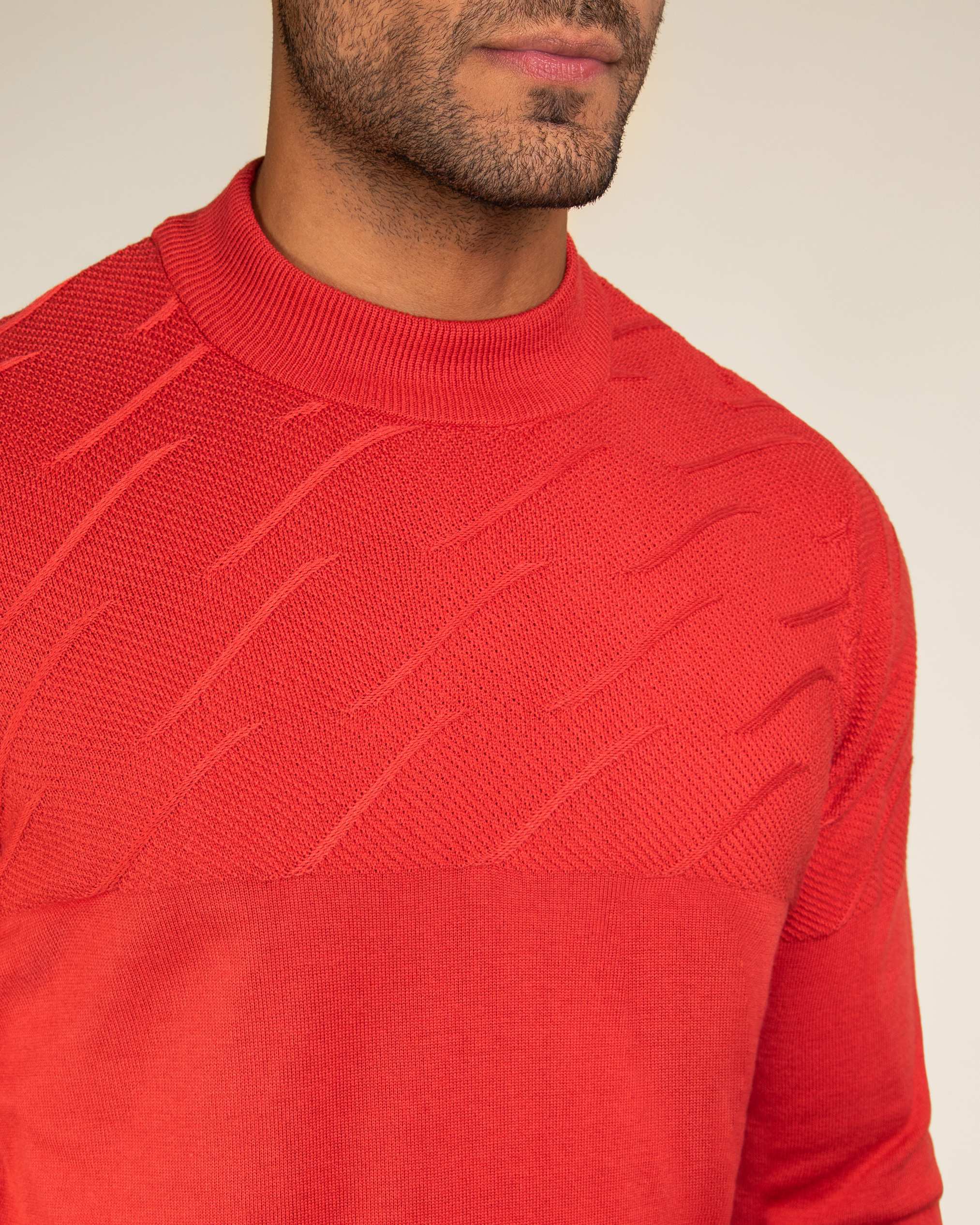 پلیور یقه 5 سانت مردانه 2221006 کروم