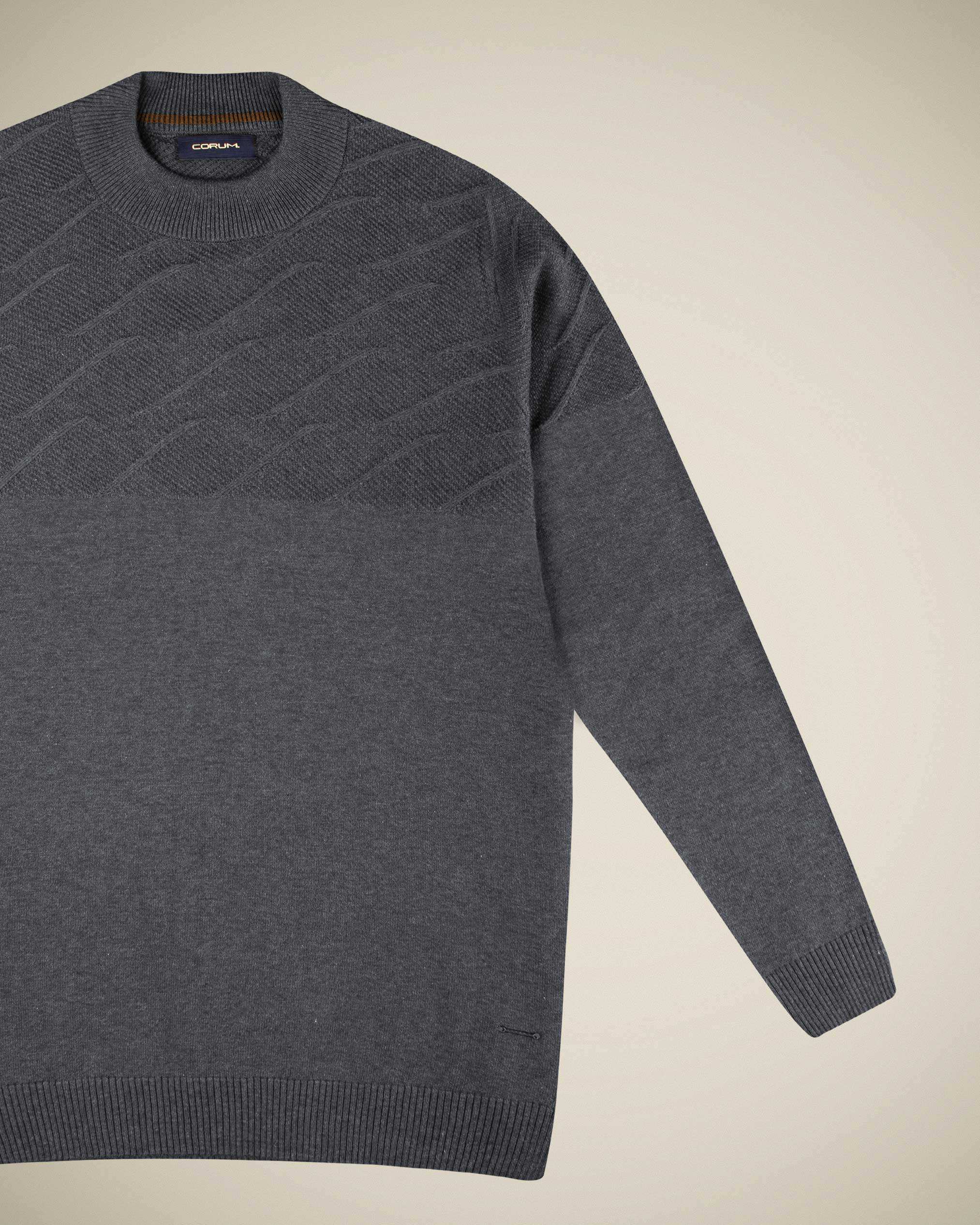 پلیور یقه 5 سانت مردانه 2221006 کروم