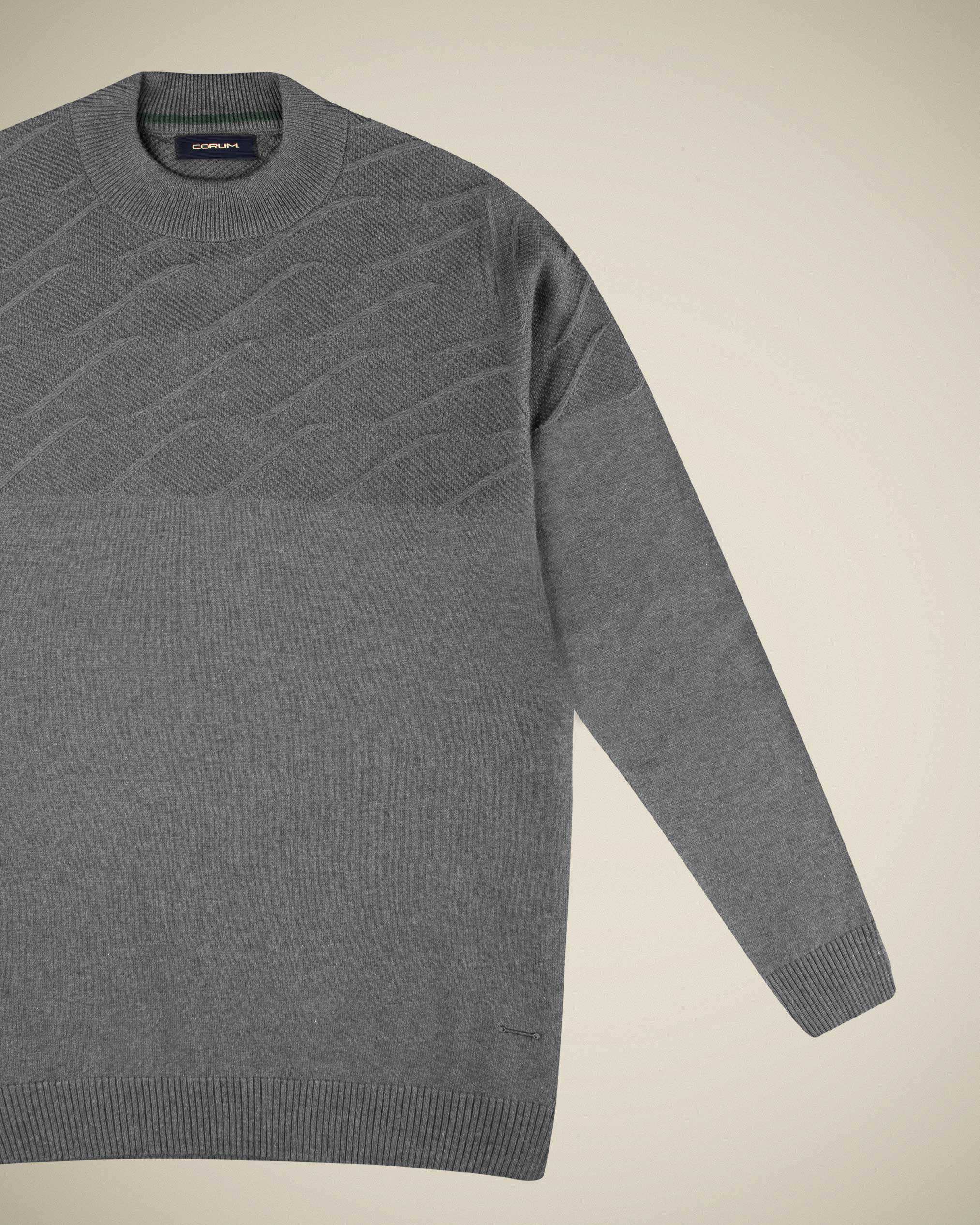 پلیور یقه 5 سانت مردانه 2221006 کروم