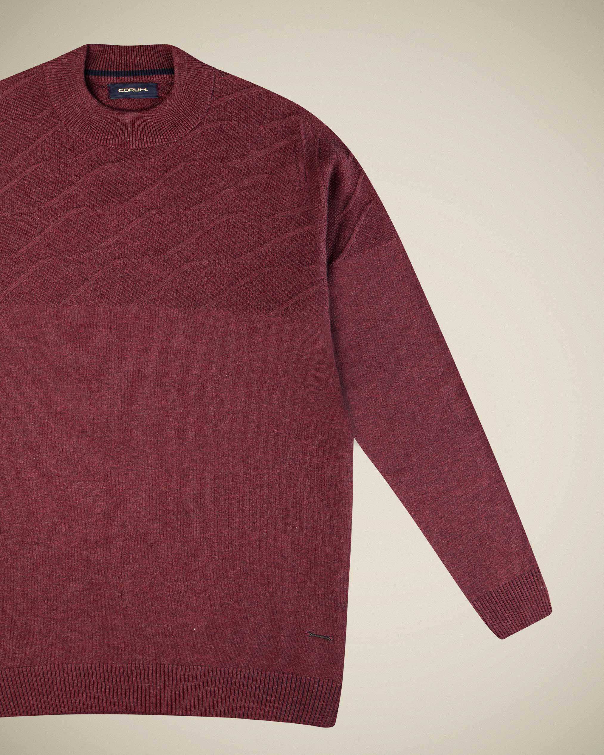 پلیور یقه 5 سانت مردانه 2221006 کروم