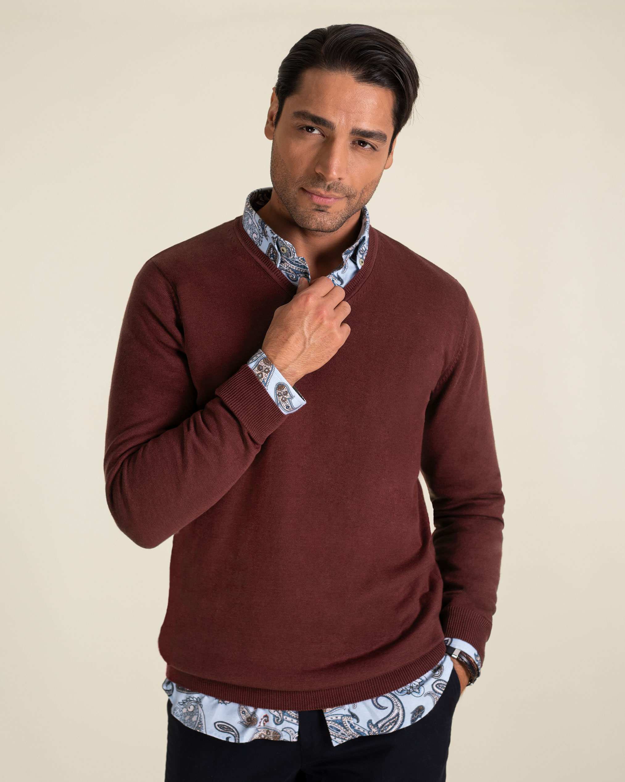 پلیور یقه هفت 2221008 کروم