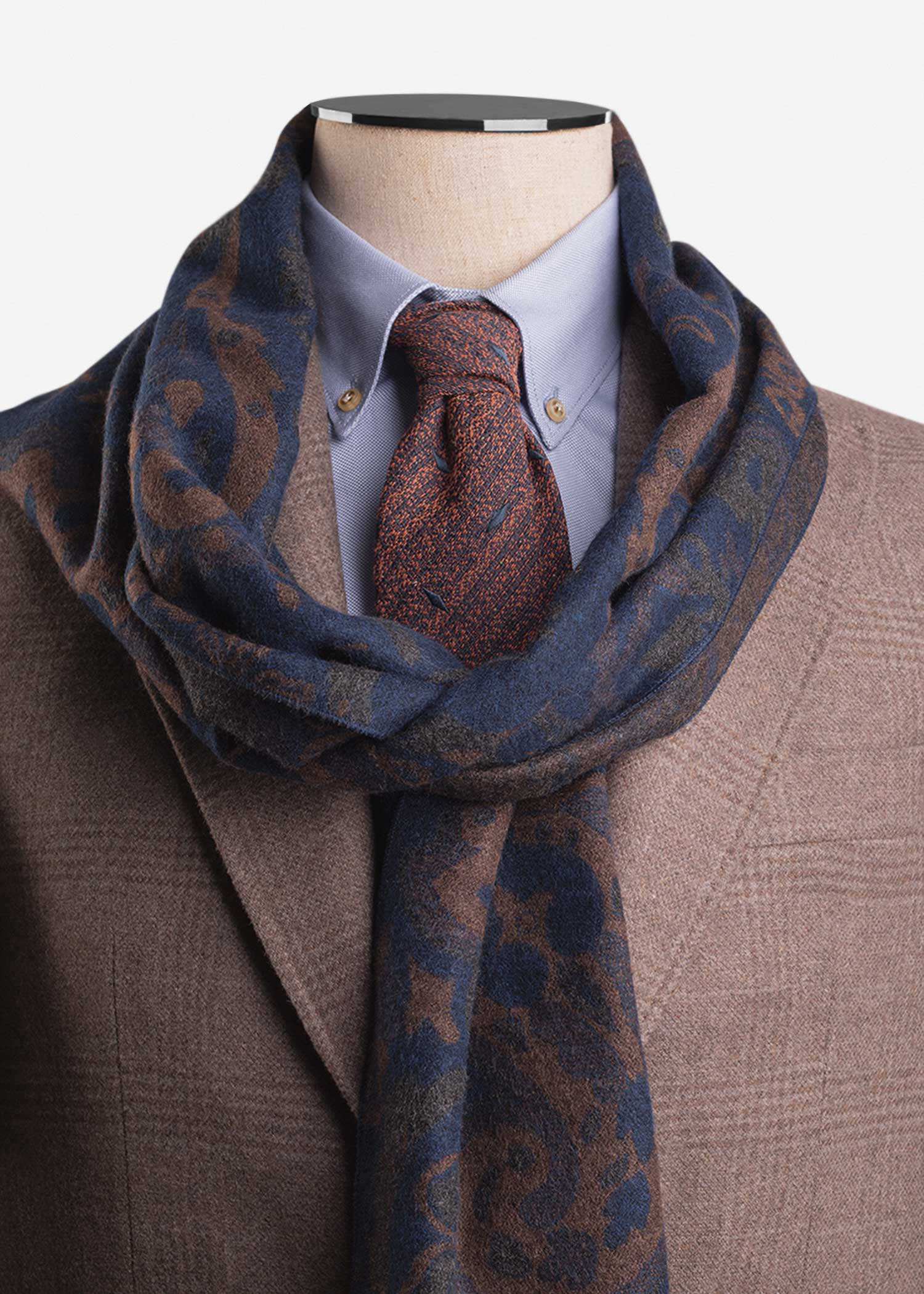 شال Wool مردانه 2221617 کروم