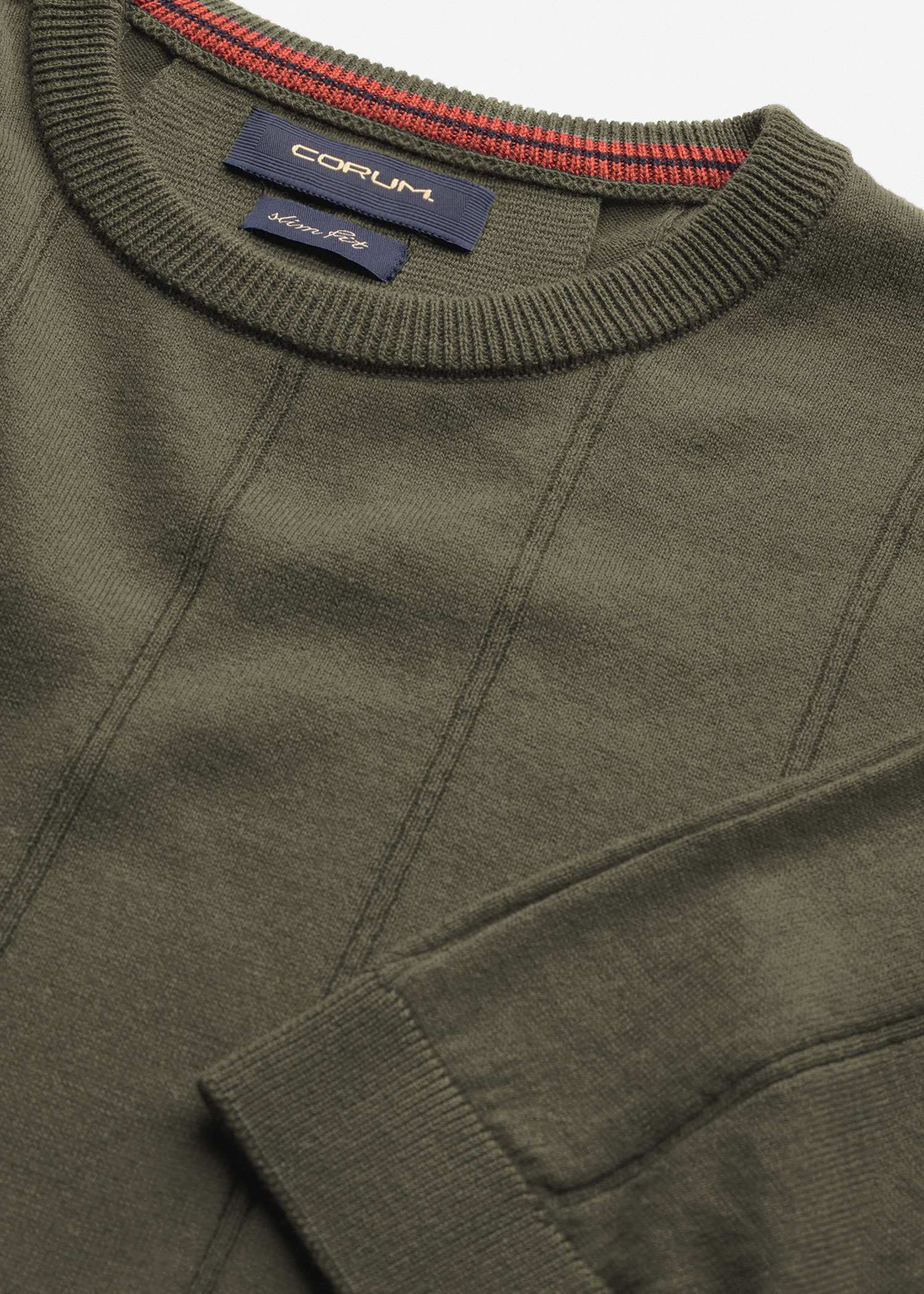 تیشرت یقه گرد بافت مردانه 2310601 کروم