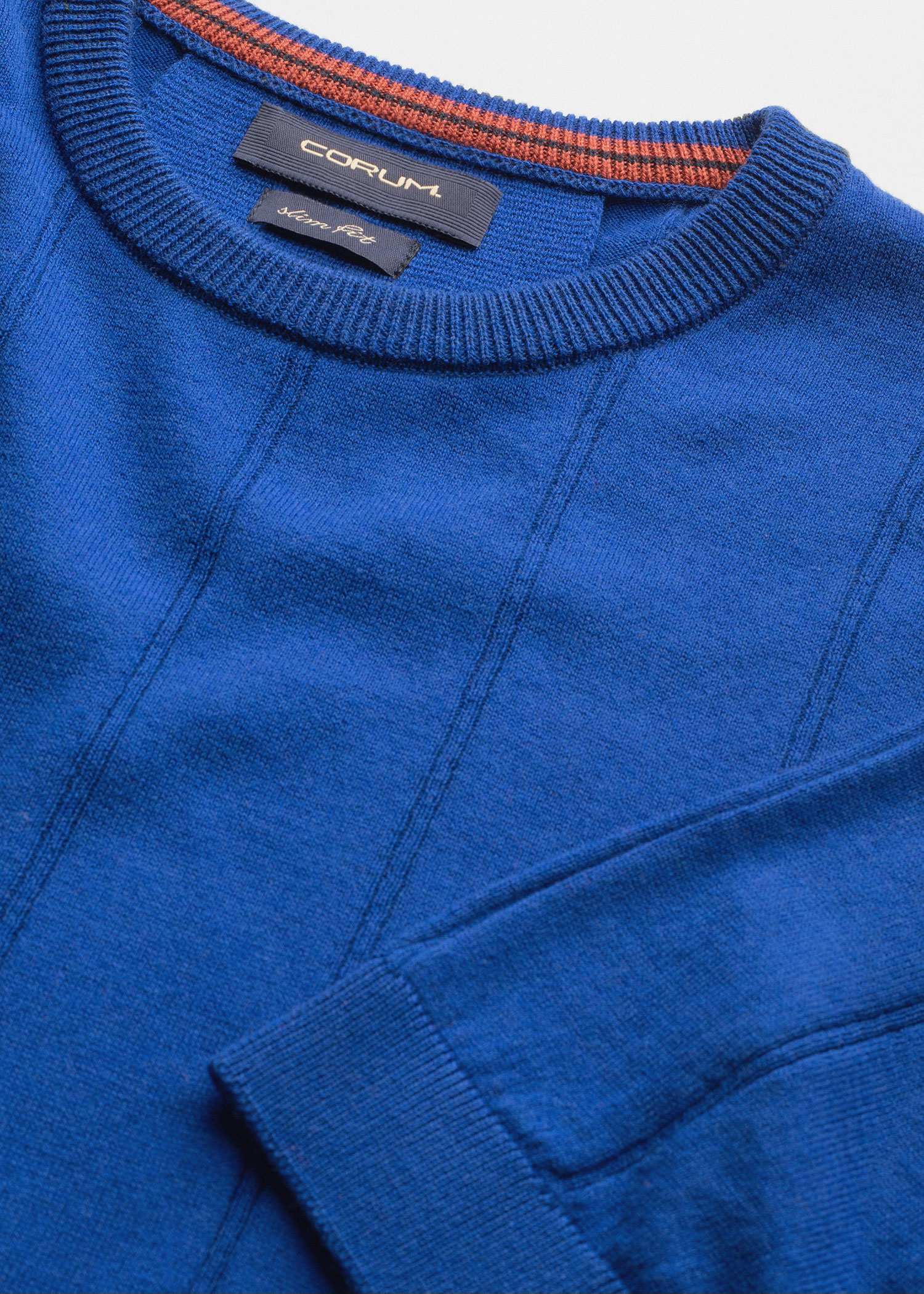 تیشرت یقه گرد بافت مردانه 2310601 کروم