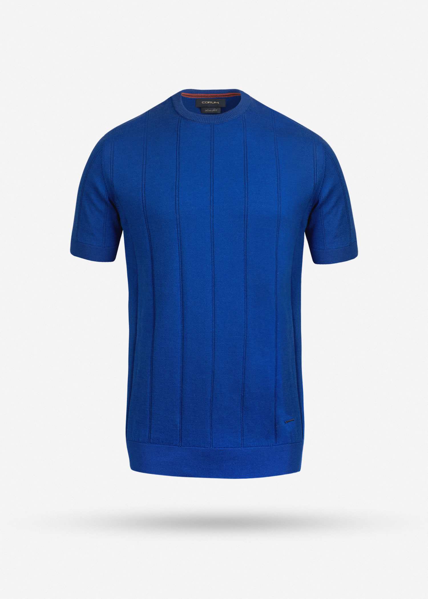 تیشرت یقه گرد بافت مردانه 2310601 کروم