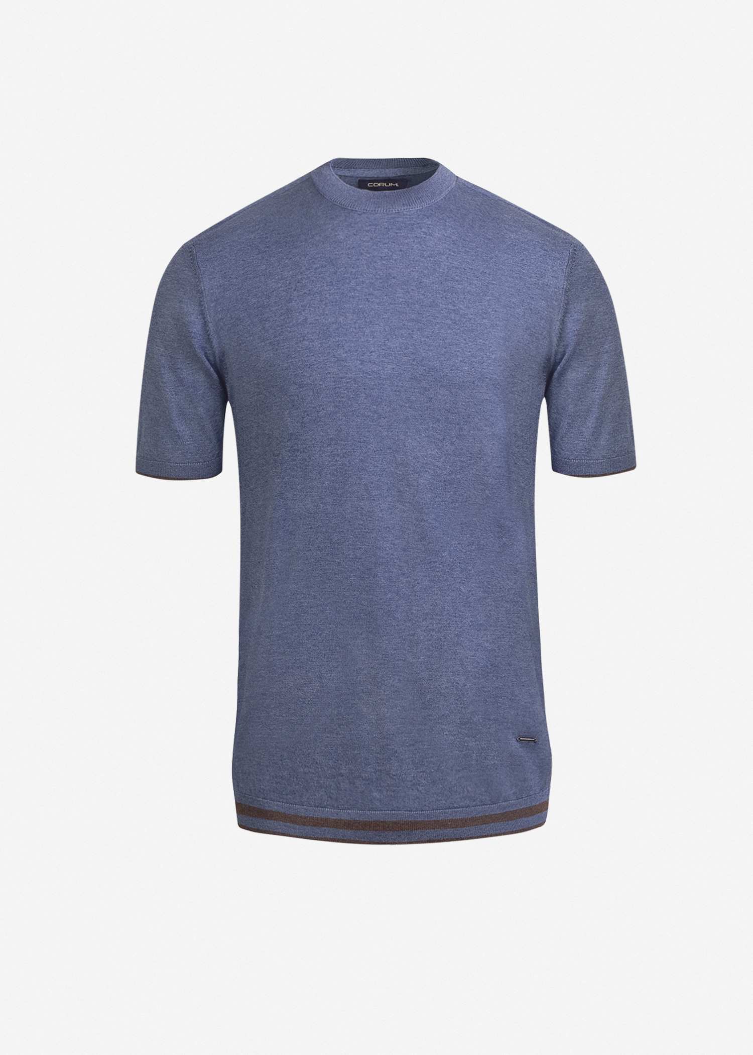 تیشرت یقه گرد بافت مردانه 2310602 کروم