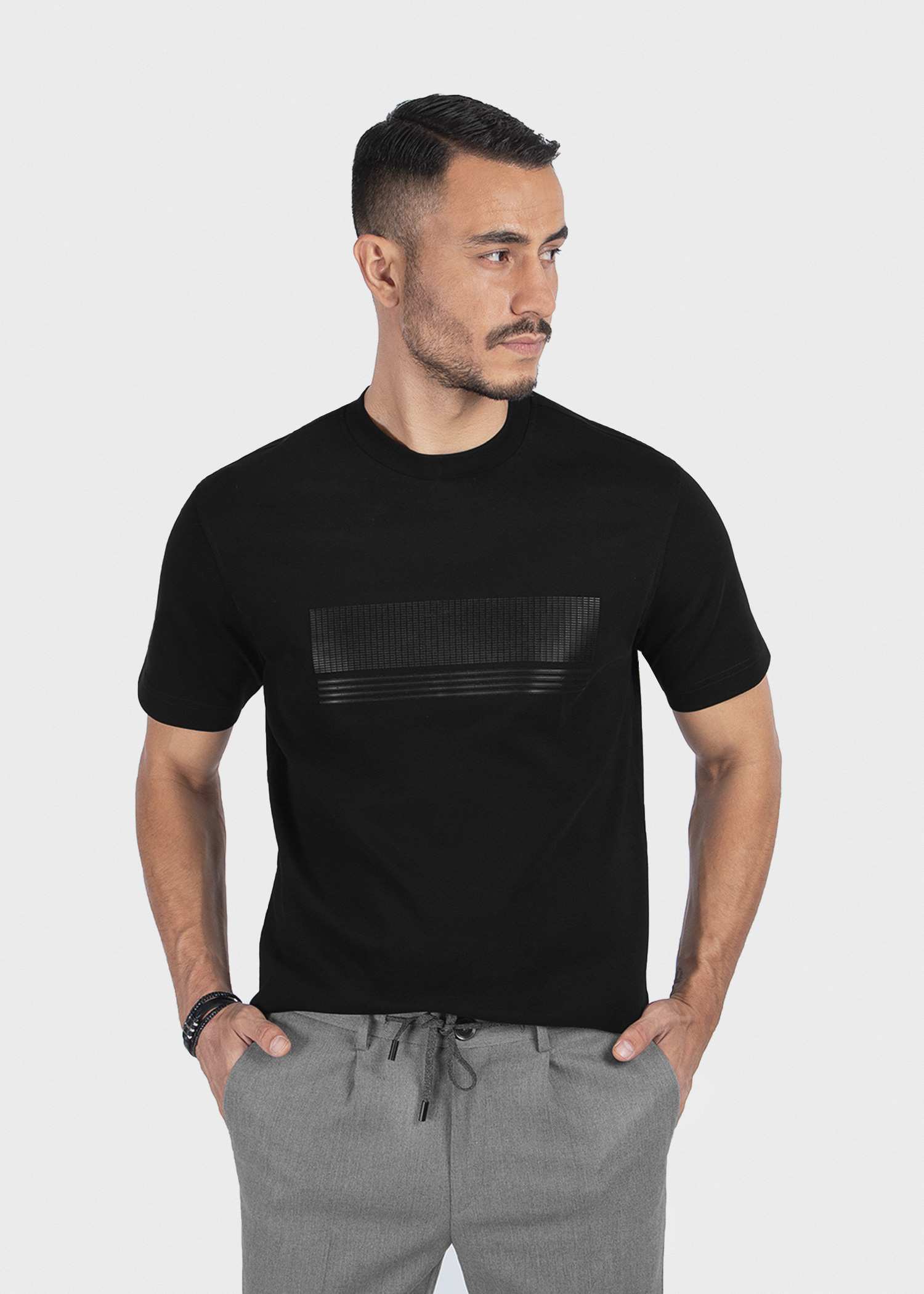 تی شرت یقه گرد مردانه 2310603 کروم