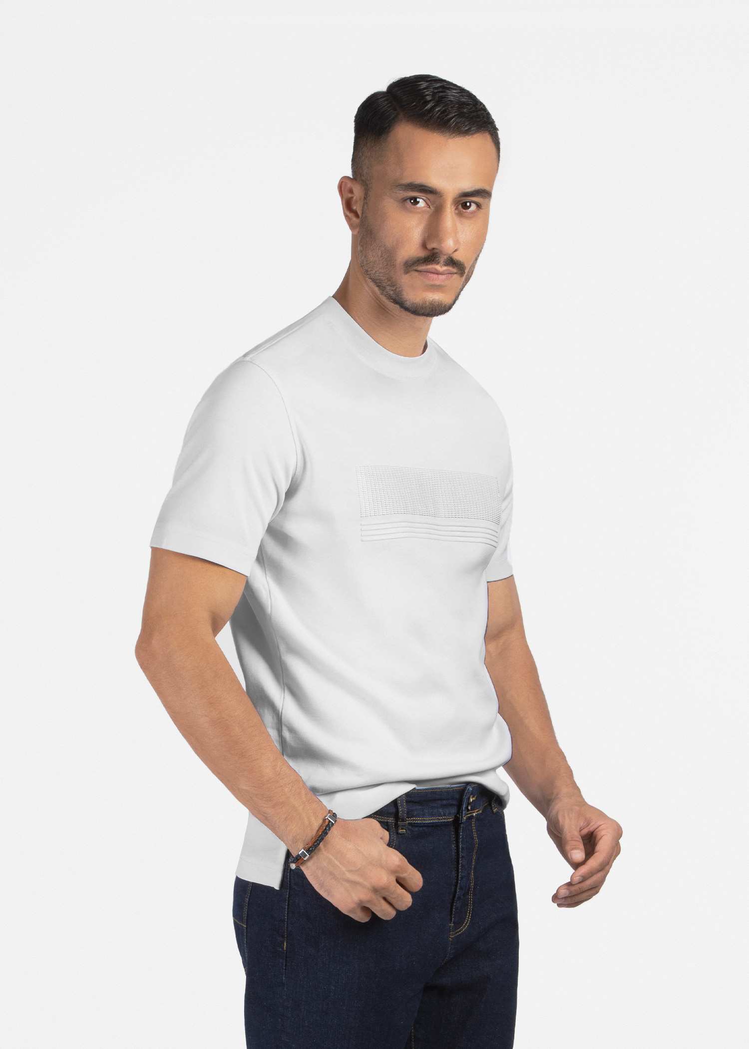 تی شرت یقه گرد مردانه 2310603 کروم