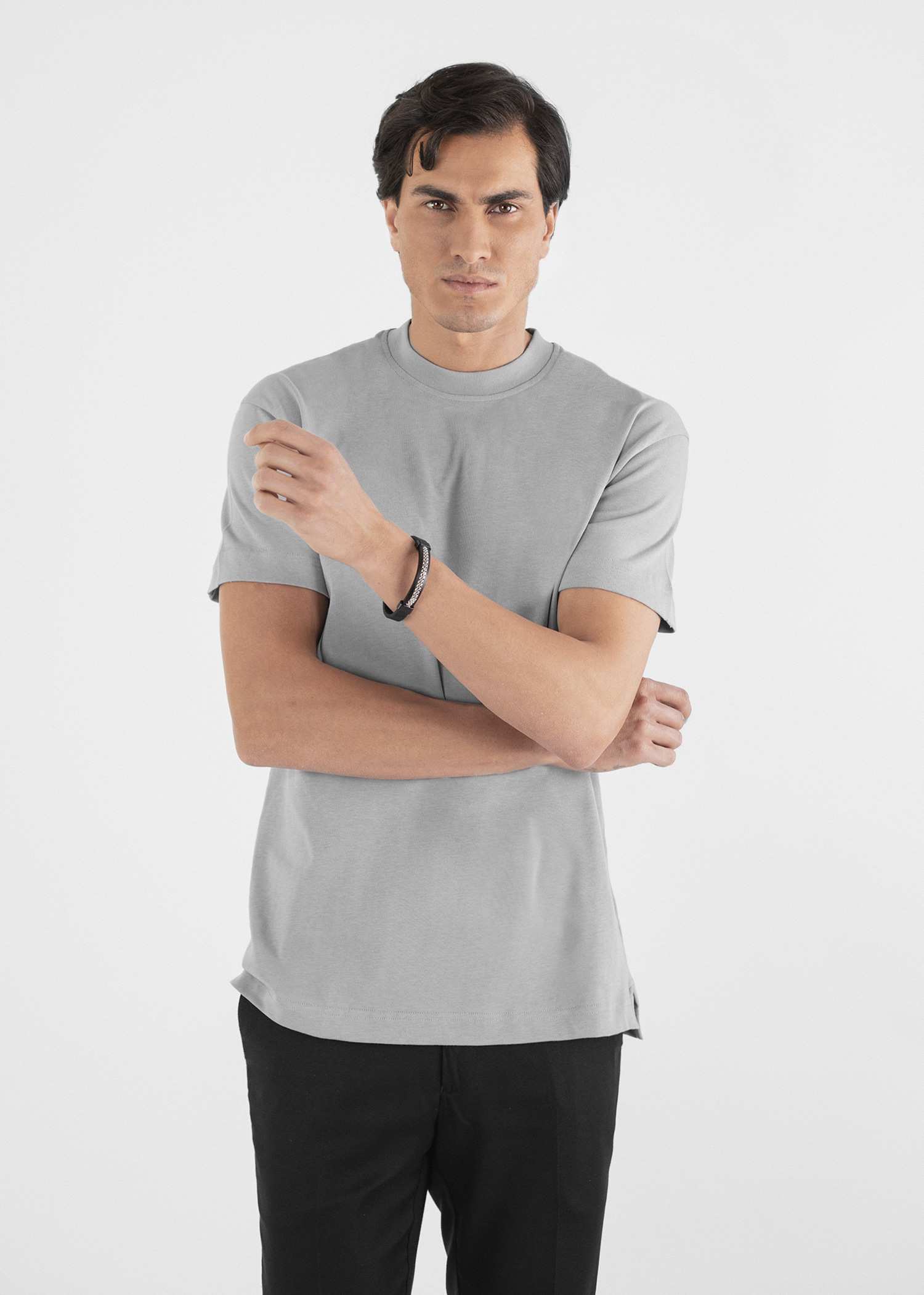 تی شرت یقه گرد مردانه 2310604 کروم