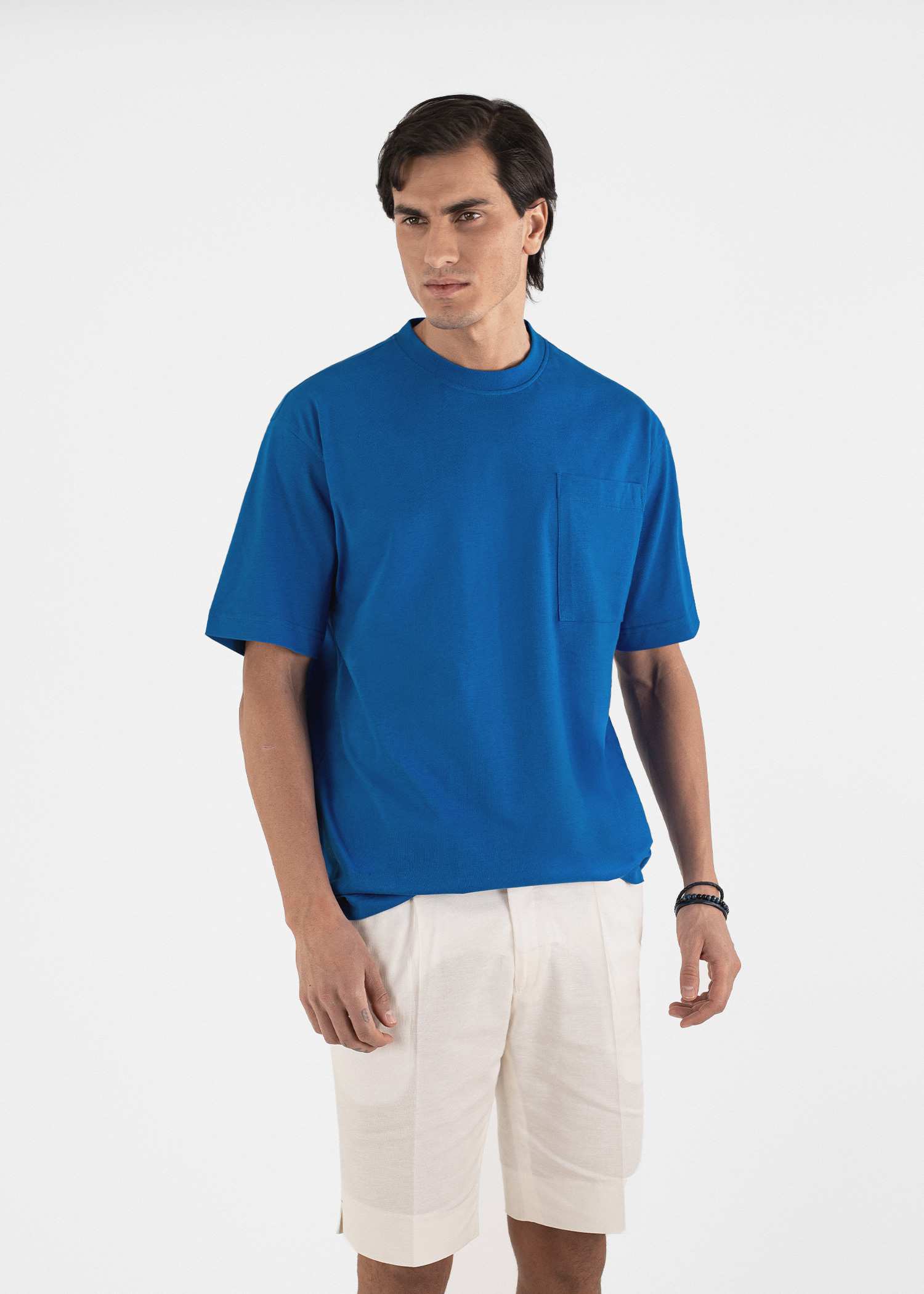 تیشرت یقه گرد مردانه 2310605 کروم