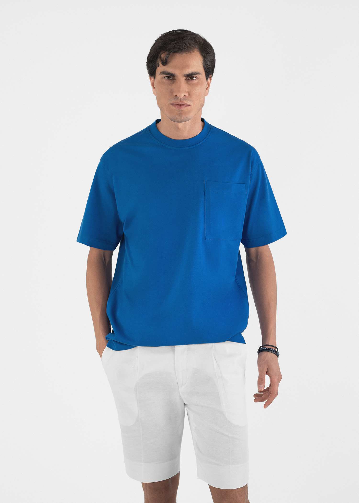 تیشرت یقه گرد مردانه 2310605 کروم