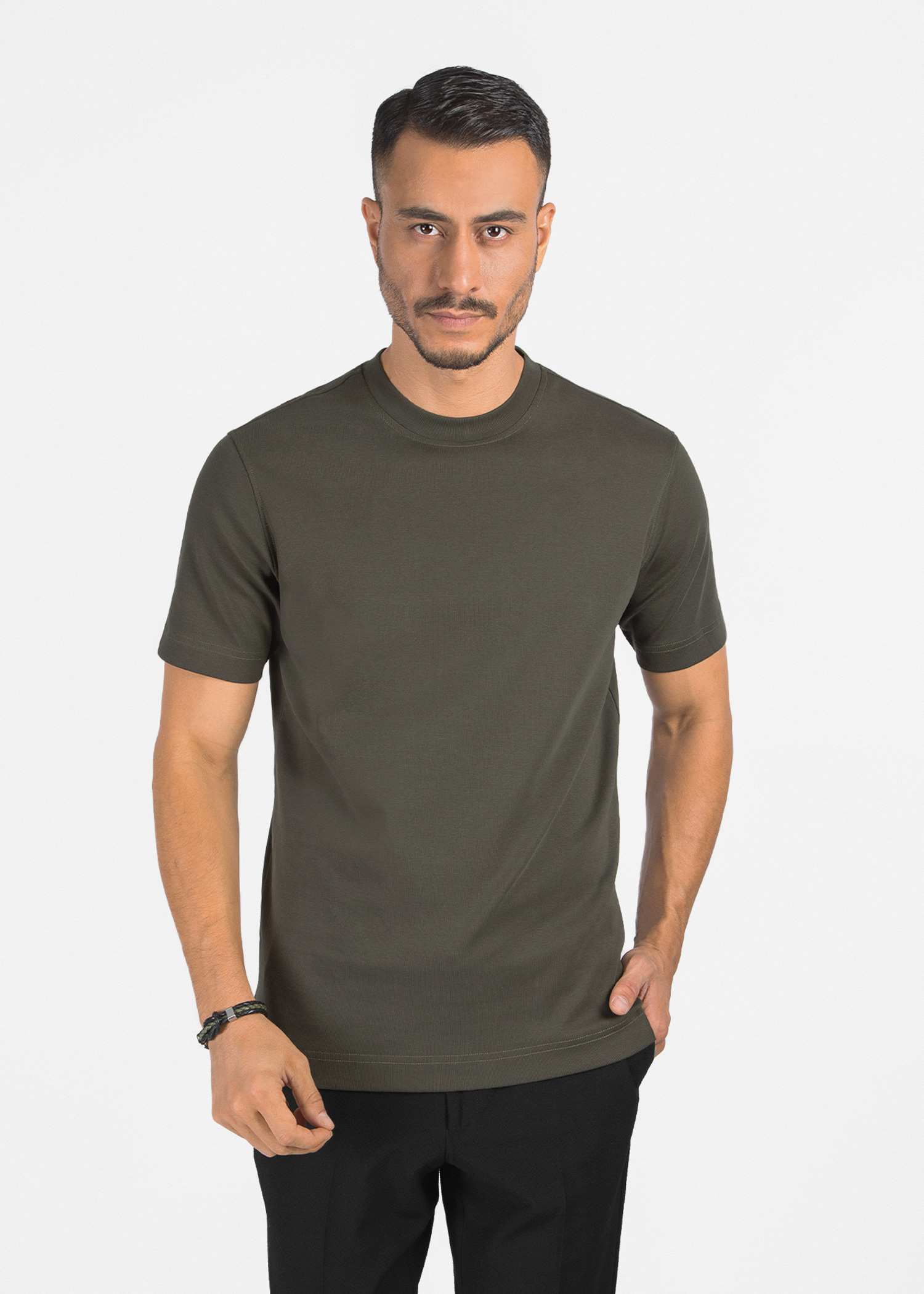 تیشرت یقه گرد مردانه 2310607 کروم