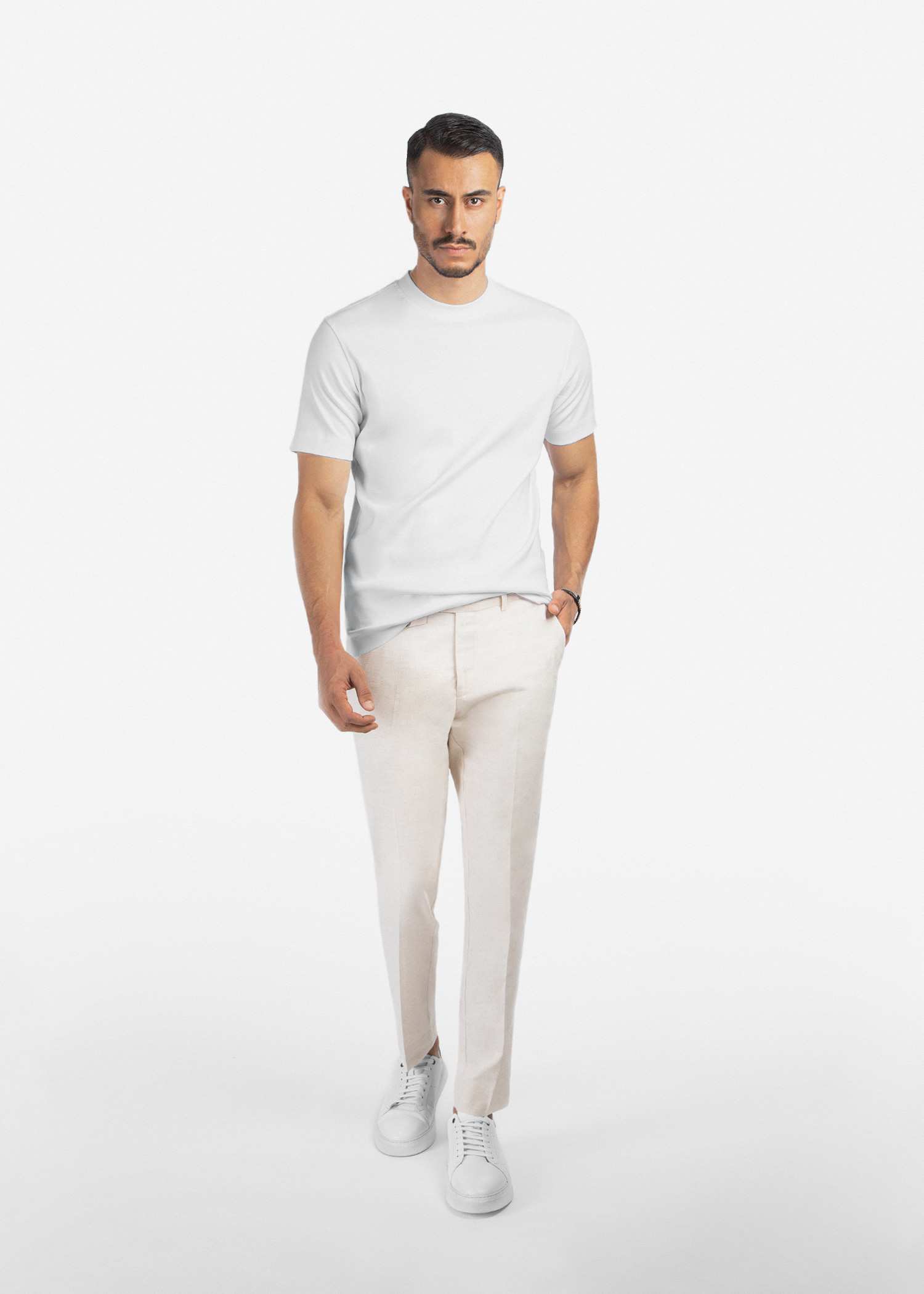 تیشرت یقه گرد مردانه 2310607 کروم