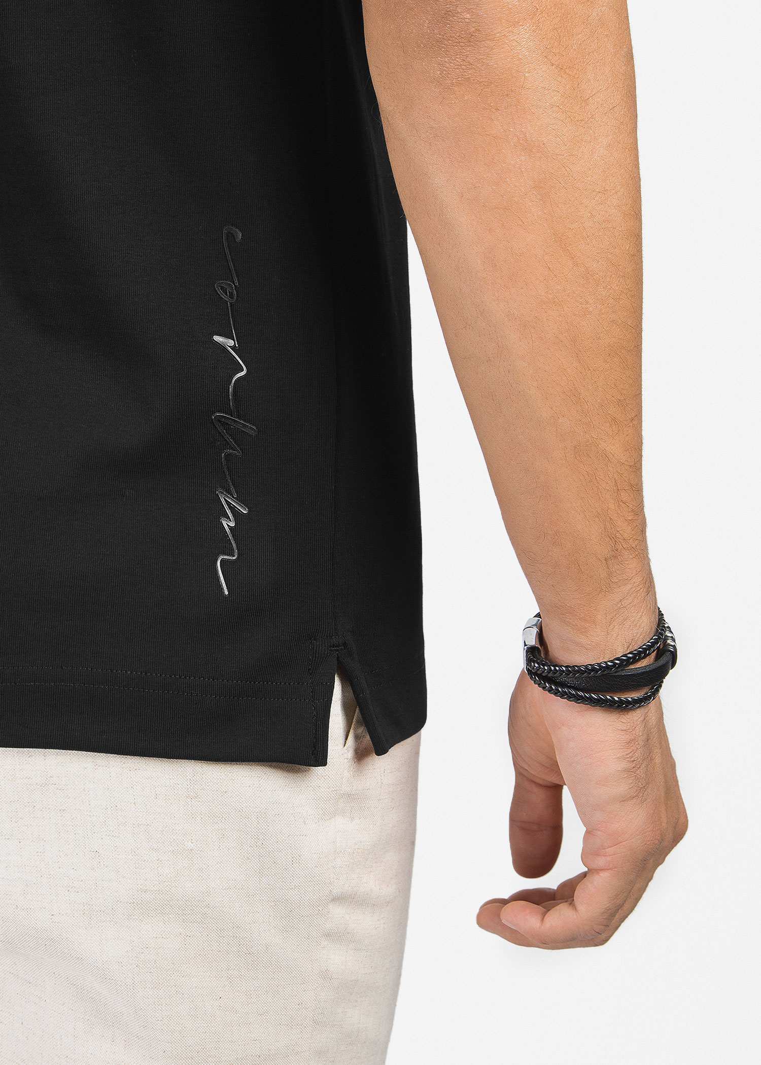 تیشرت یقه گرد مردانه 2310607 کروم