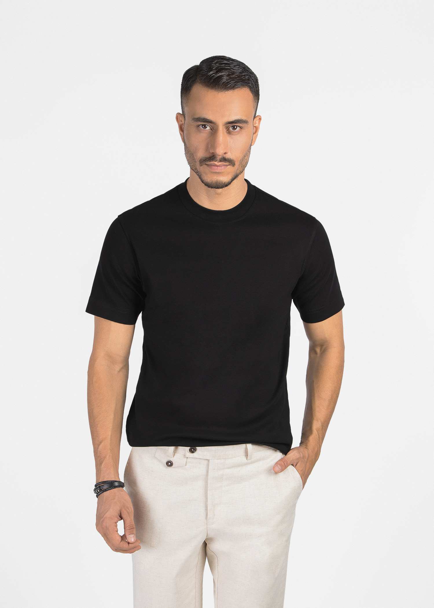 تیشرت یقه گرد مردانه 2310607 کروم