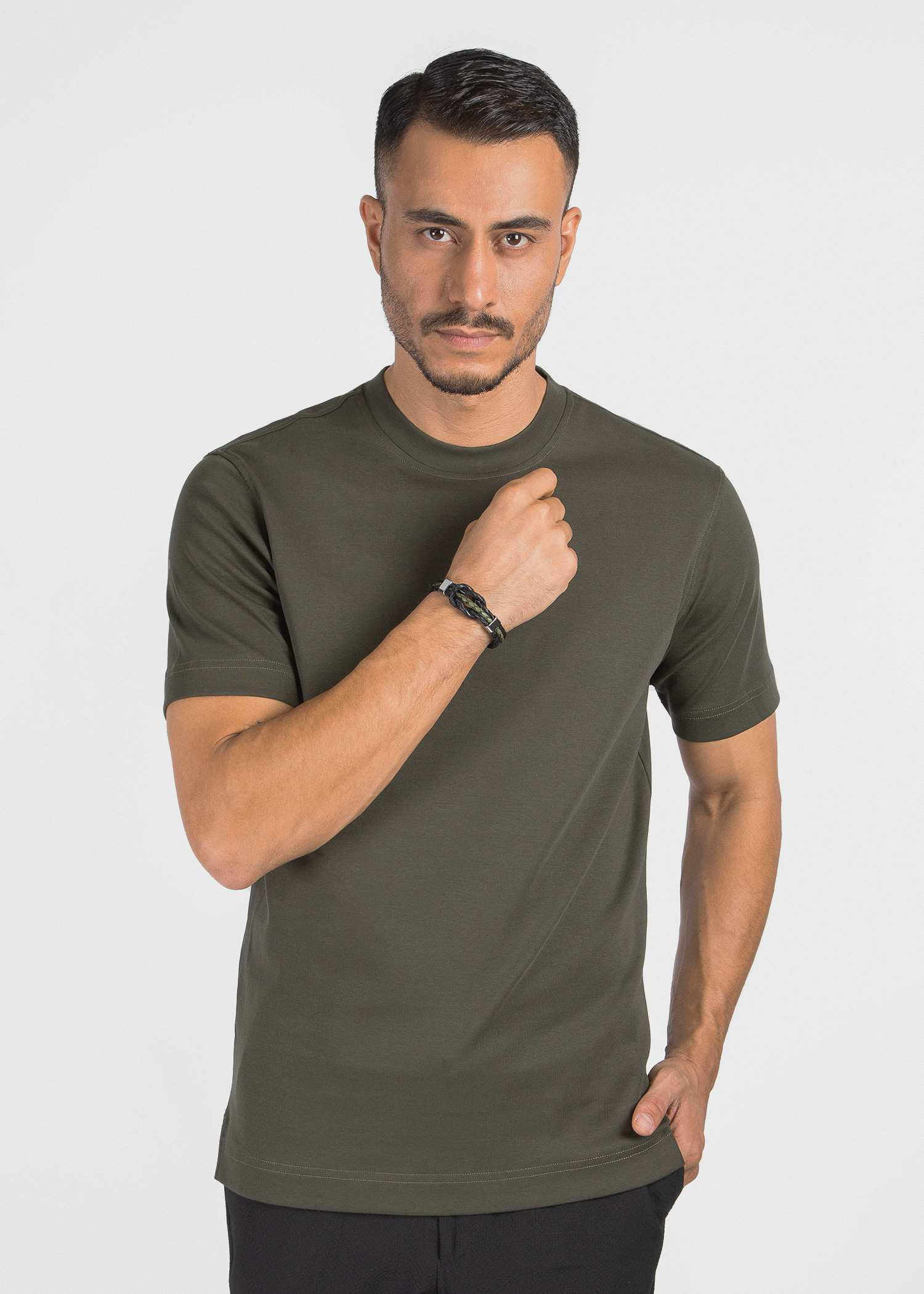 تیشرت یقه گرد مردانه 2310607 کروم