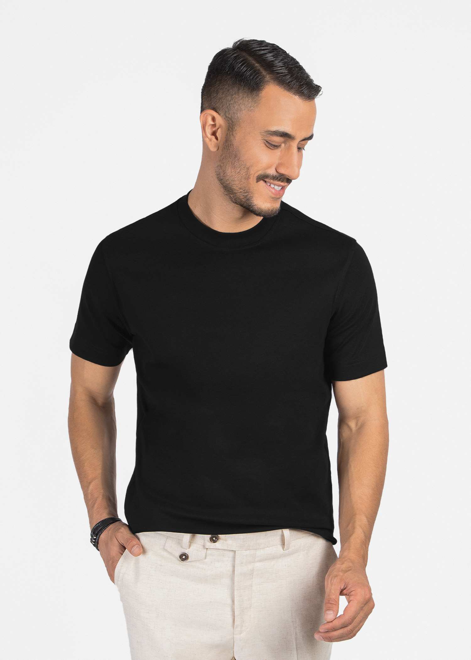 تیشرت یقه گرد مردانه 2310607 کروم