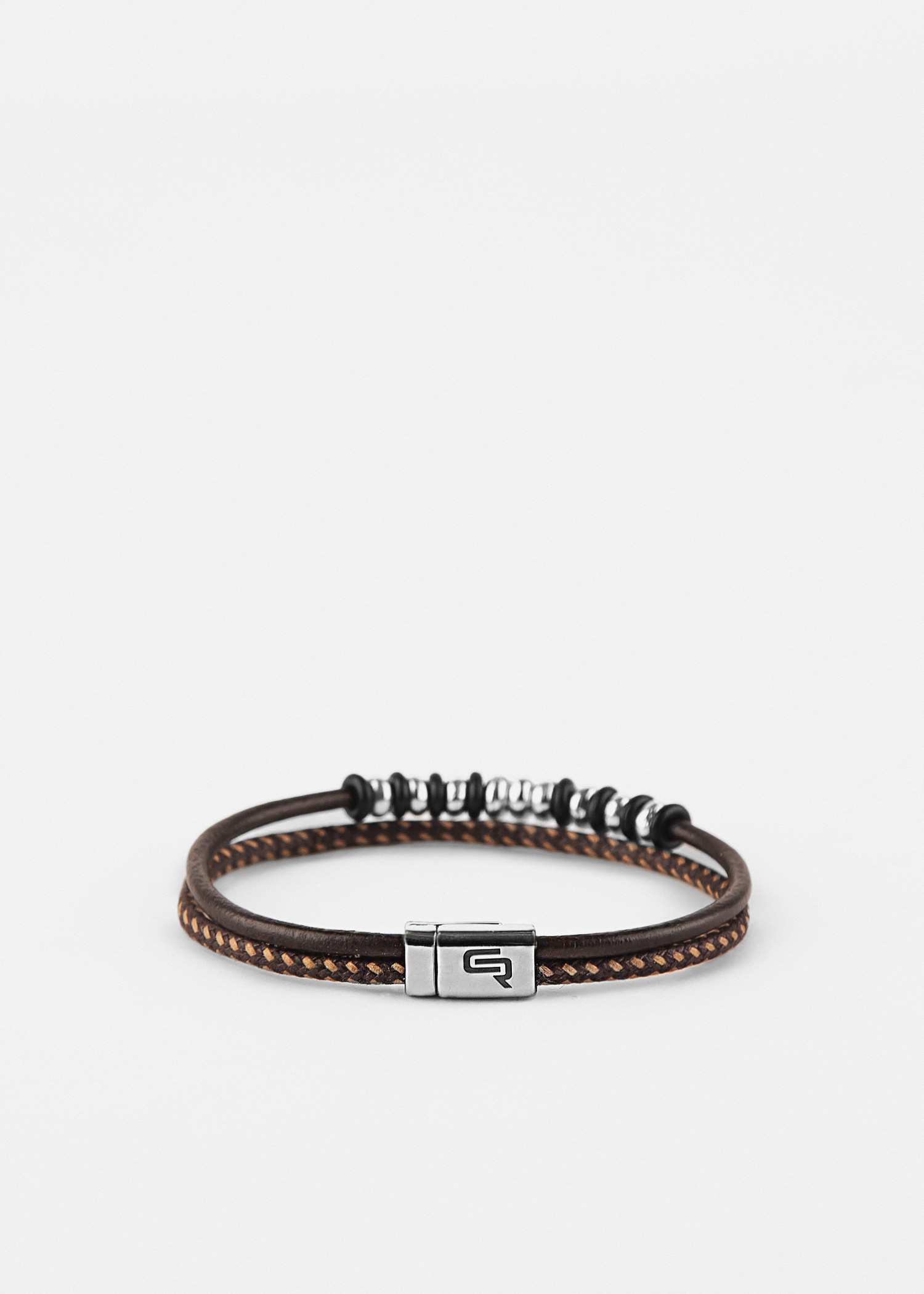 دستبند مردانه چرمی 2311905 کروم