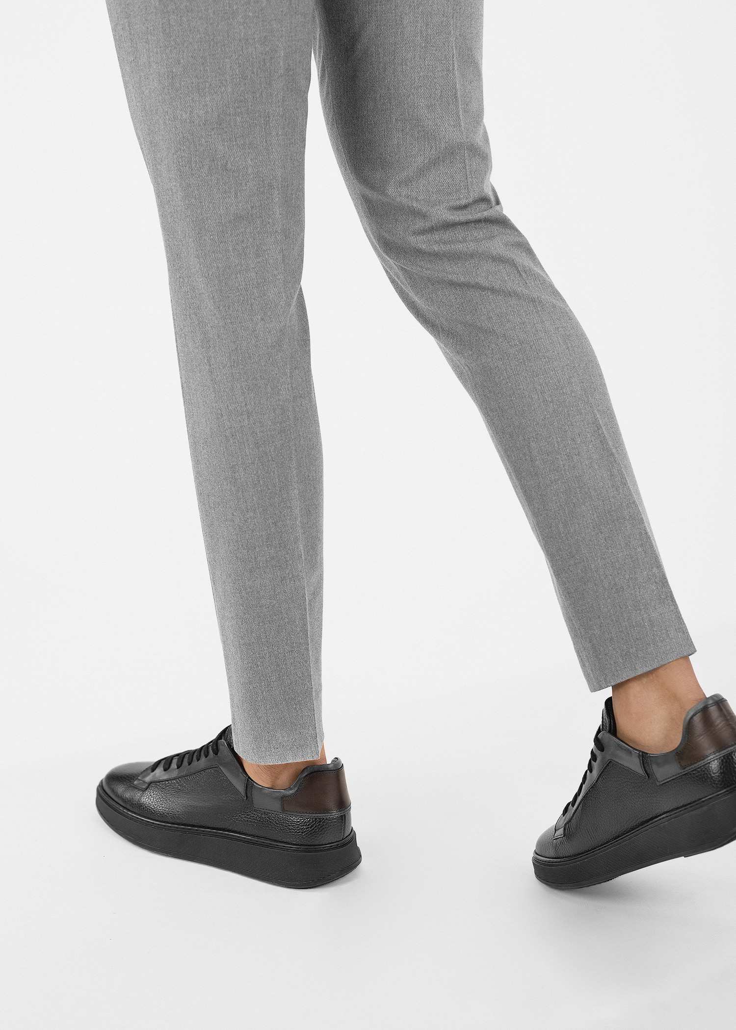 کفش چرم مردانه Sneakers کروم