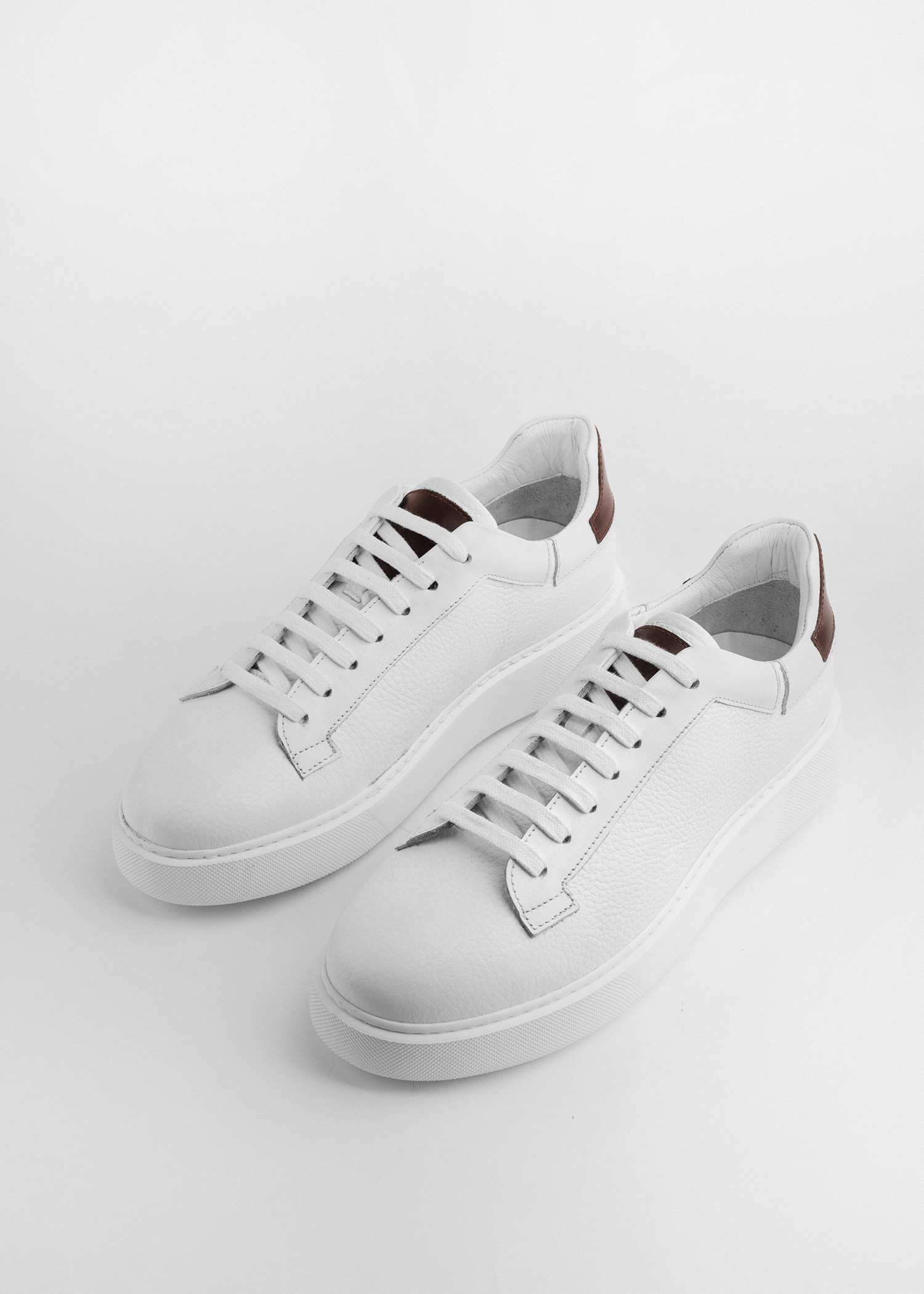کفش چرم مردانه Sneakers کروم