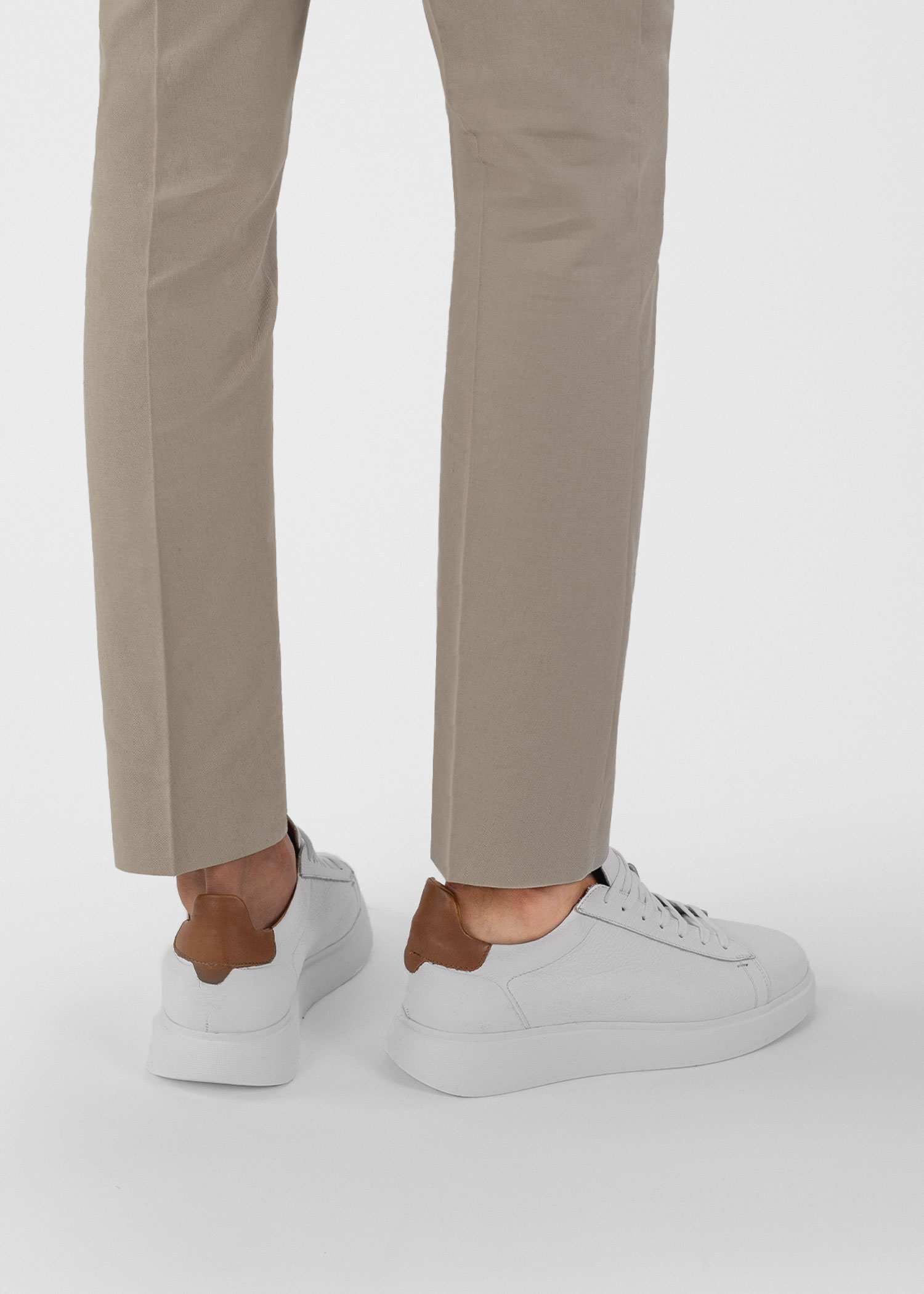 کفش چرم مردانه Sneakers کروم