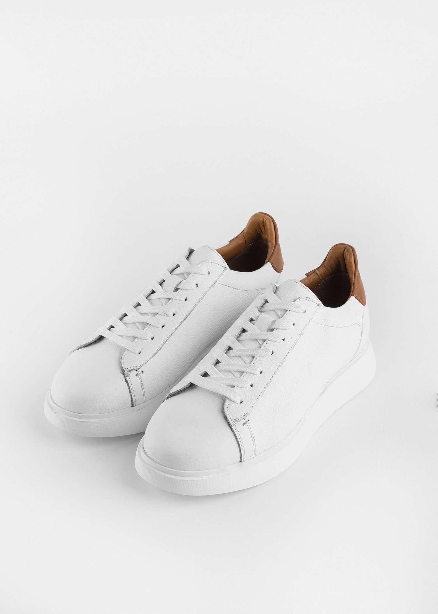 کفش چرم مردانه Sneakers کروم