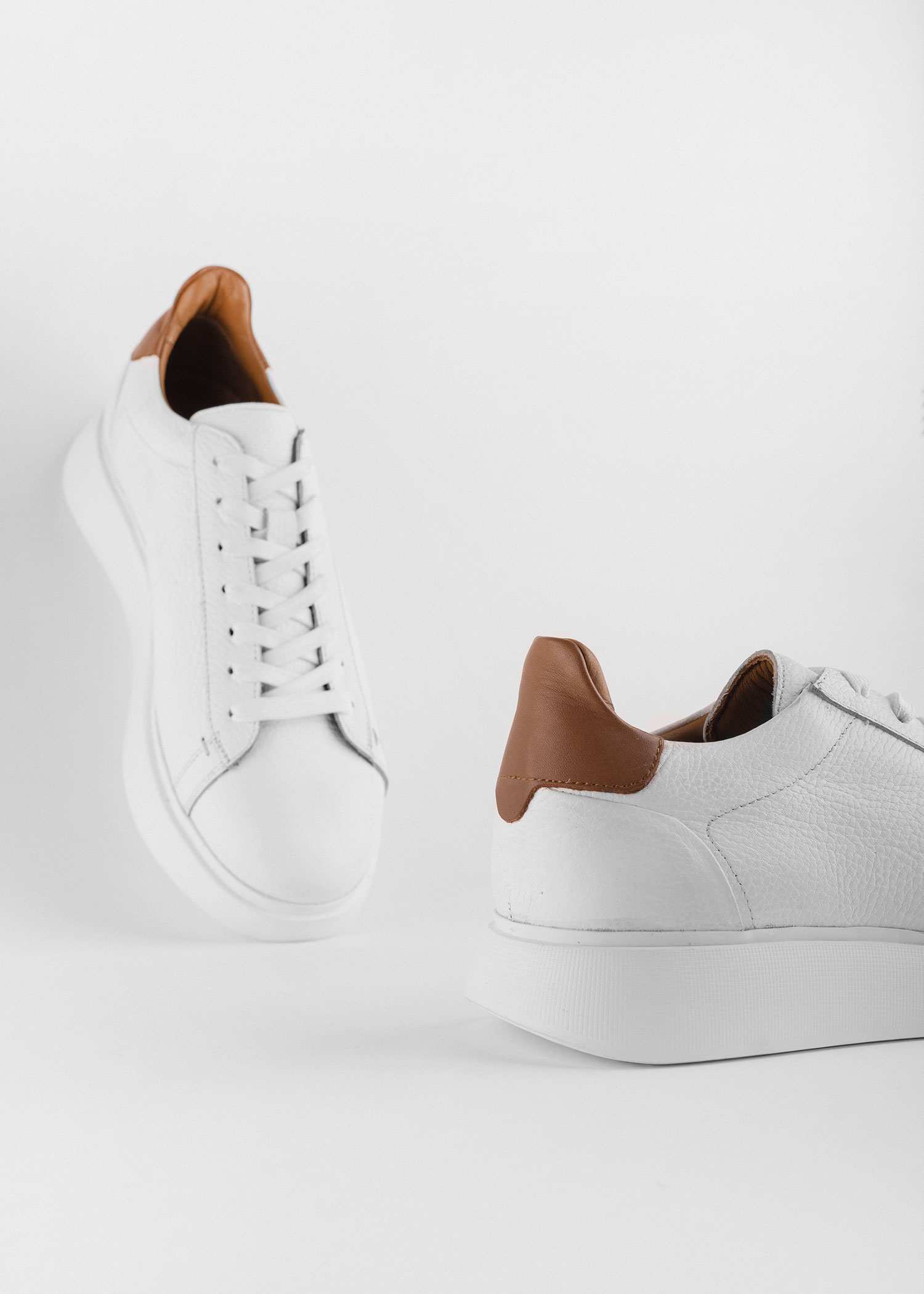 کفش چرم مردانه Sneakers کروم