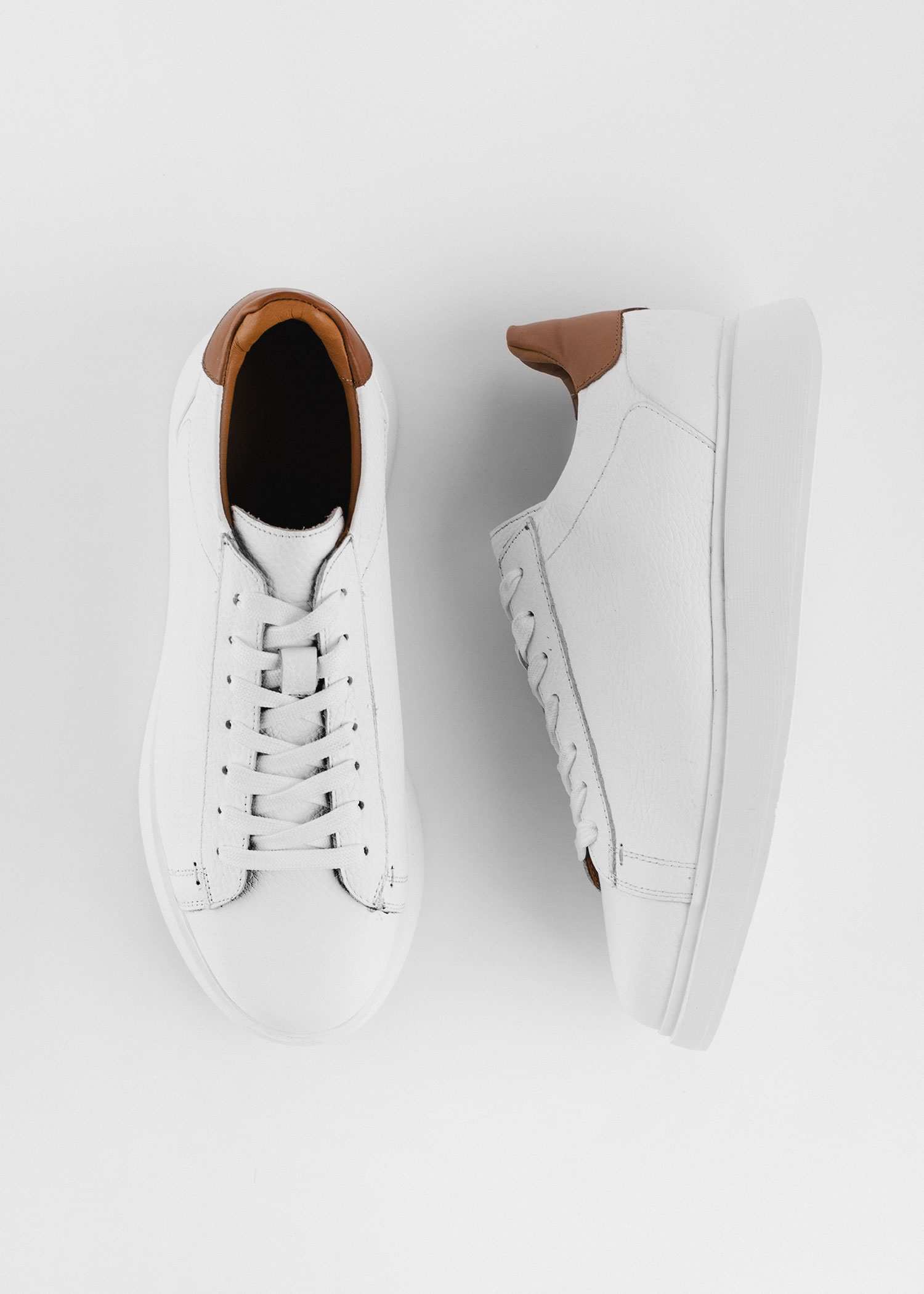 کفش چرم مردانه Sneakers کروم