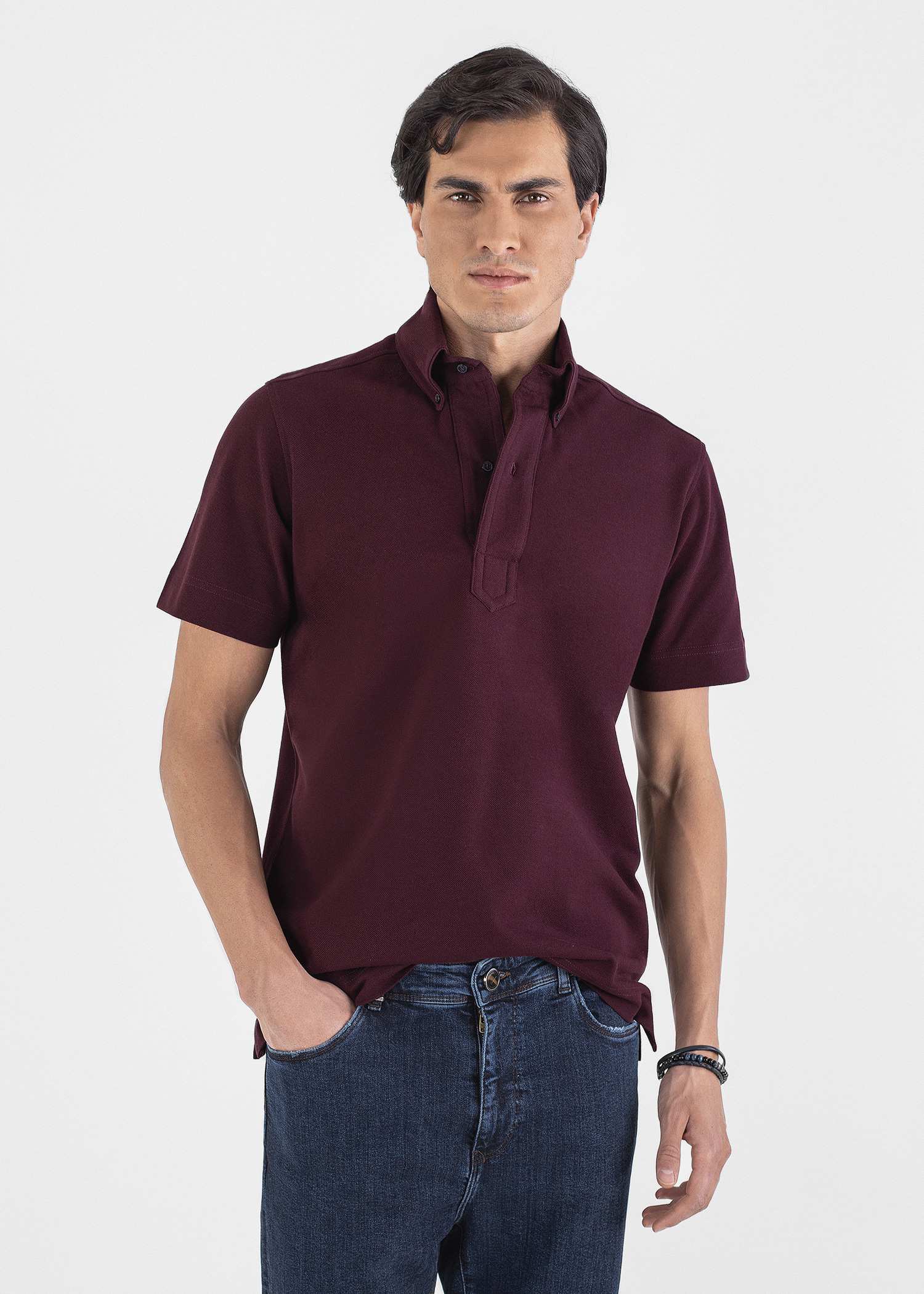 پولوشرت یقه دکمه دار 2312303 کروم