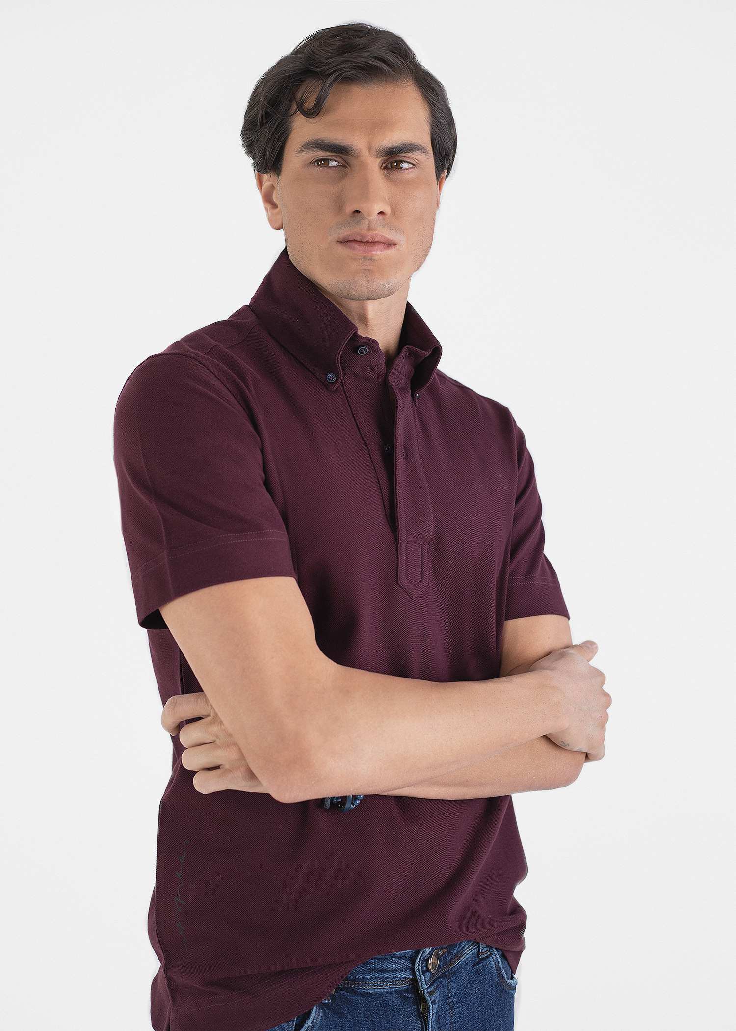 پولوشرت یقه دکمه دار 2312303 کروم