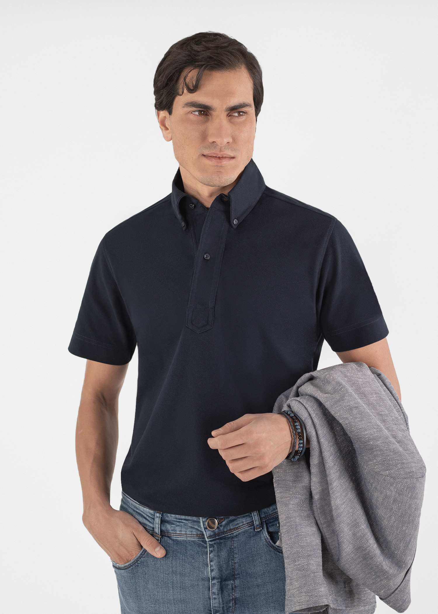 پولوشرت یقه دکمه دار 2312303 کروم