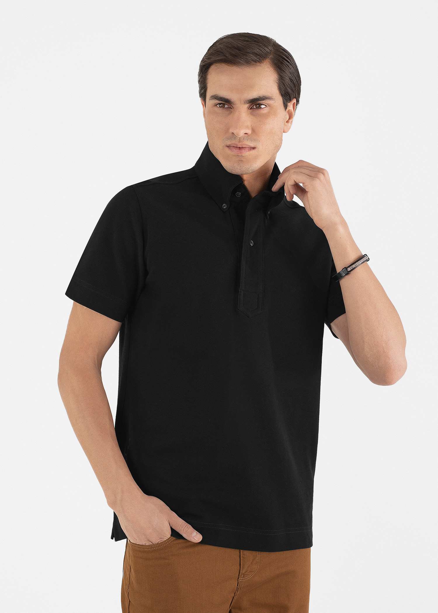 پولوشرت یقه دکمه دار 2312303 کروم