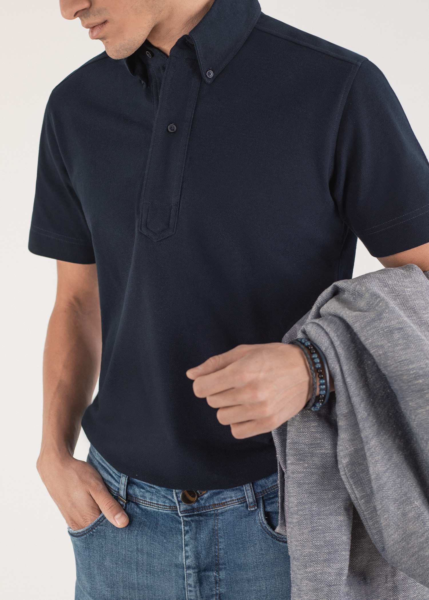 پولوشرت یقه دکمه دار 2312303 کروم