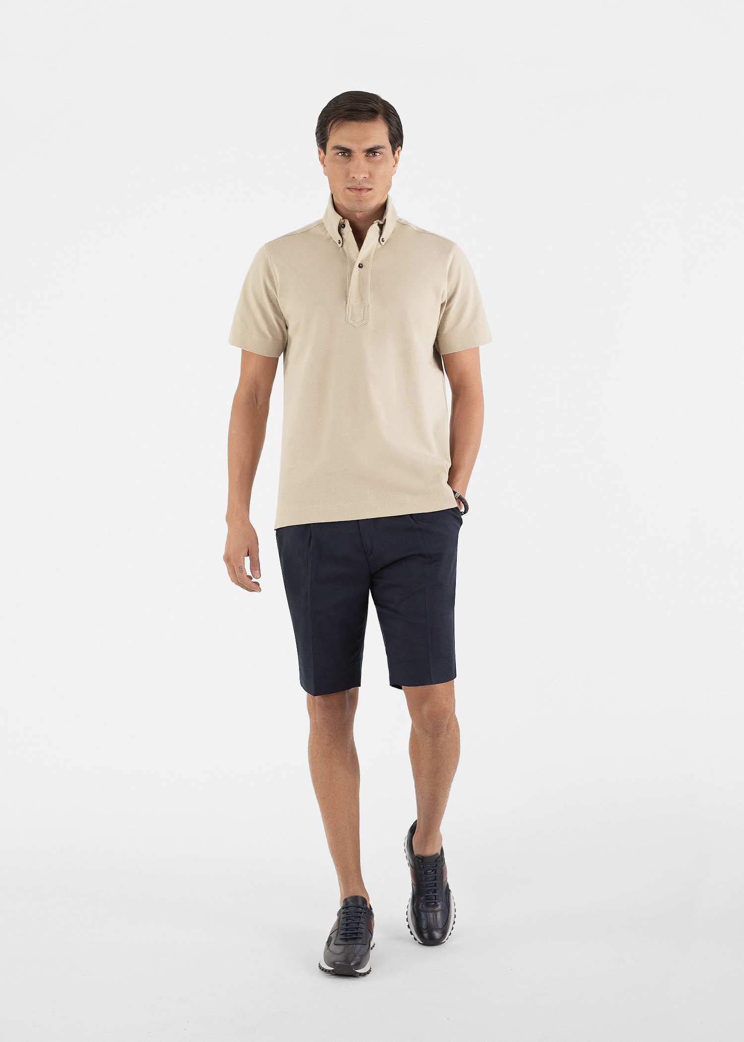 پولوشرت یقه دکمه دار 2312303 کروم