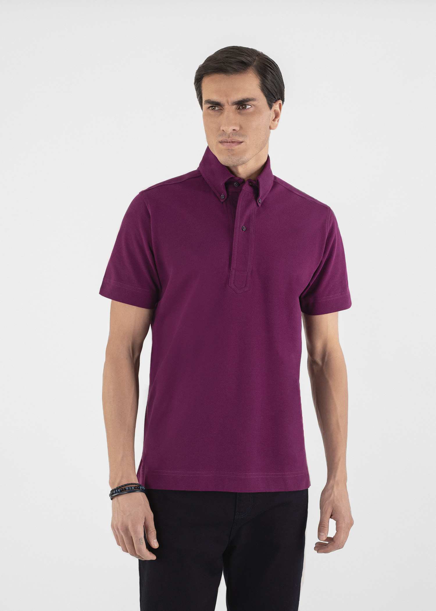 پولوشرت یقه دکمه دار 2312303 کروم