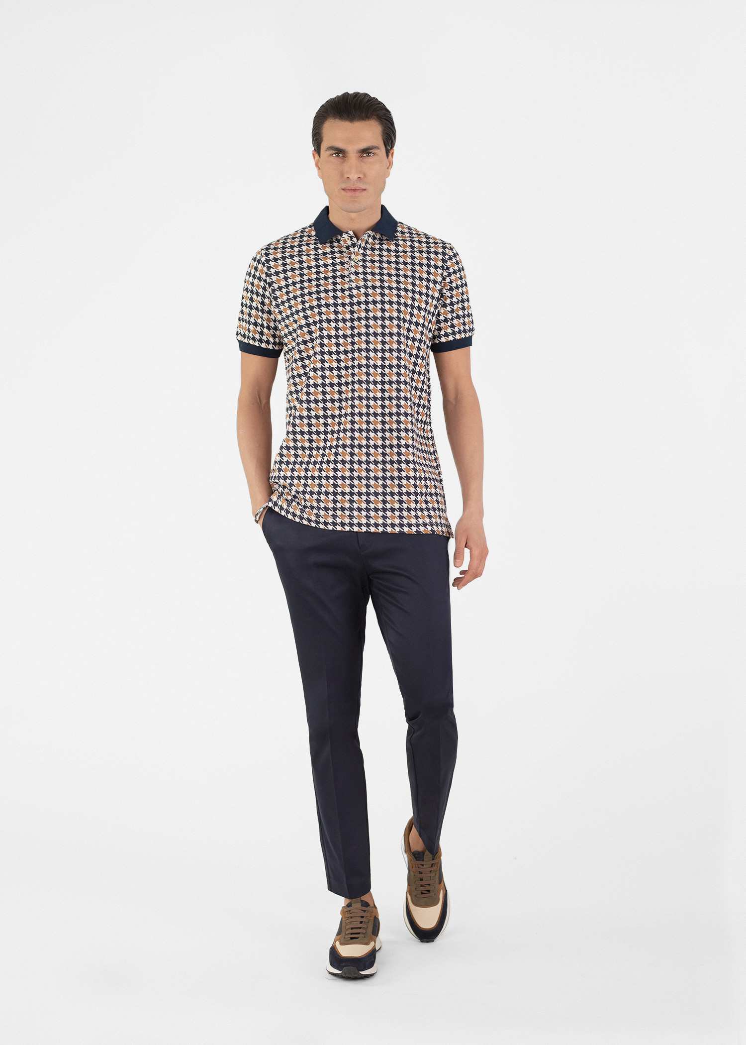 پولوشرت طرح دار مردانه 2312308 کروم