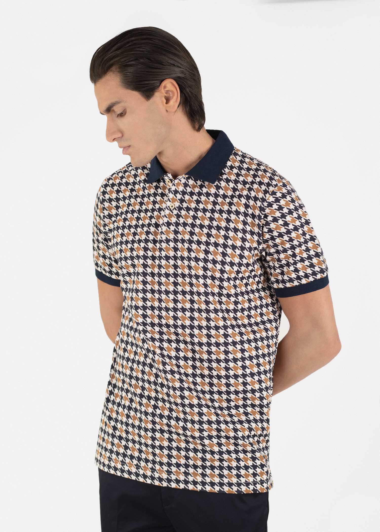 پولوشرت طرح دار مردانه 2312308 کروم