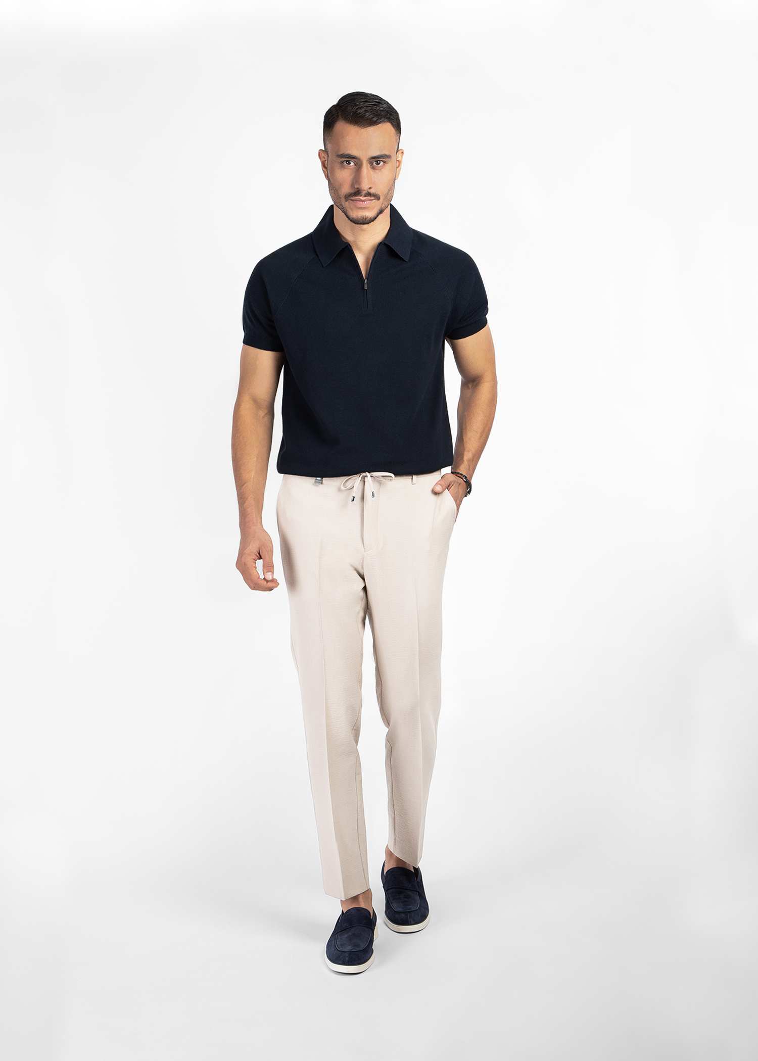 پولوشرت بافت نیم زیپ 2312312 کروم